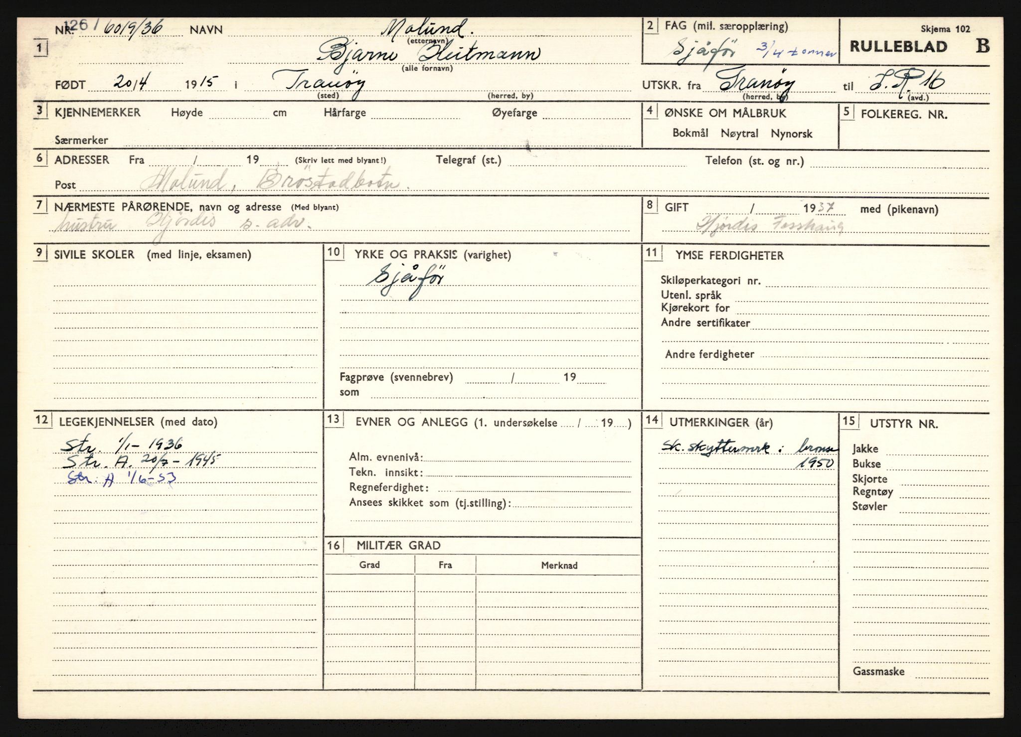 Forsvaret, Troms infanteriregiment nr. 16, AV/RA-RAFA-3146/P/Pa/L0020: Rulleblad for regimentets menige mannskaper, årsklasse 1936, 1936, p. 883