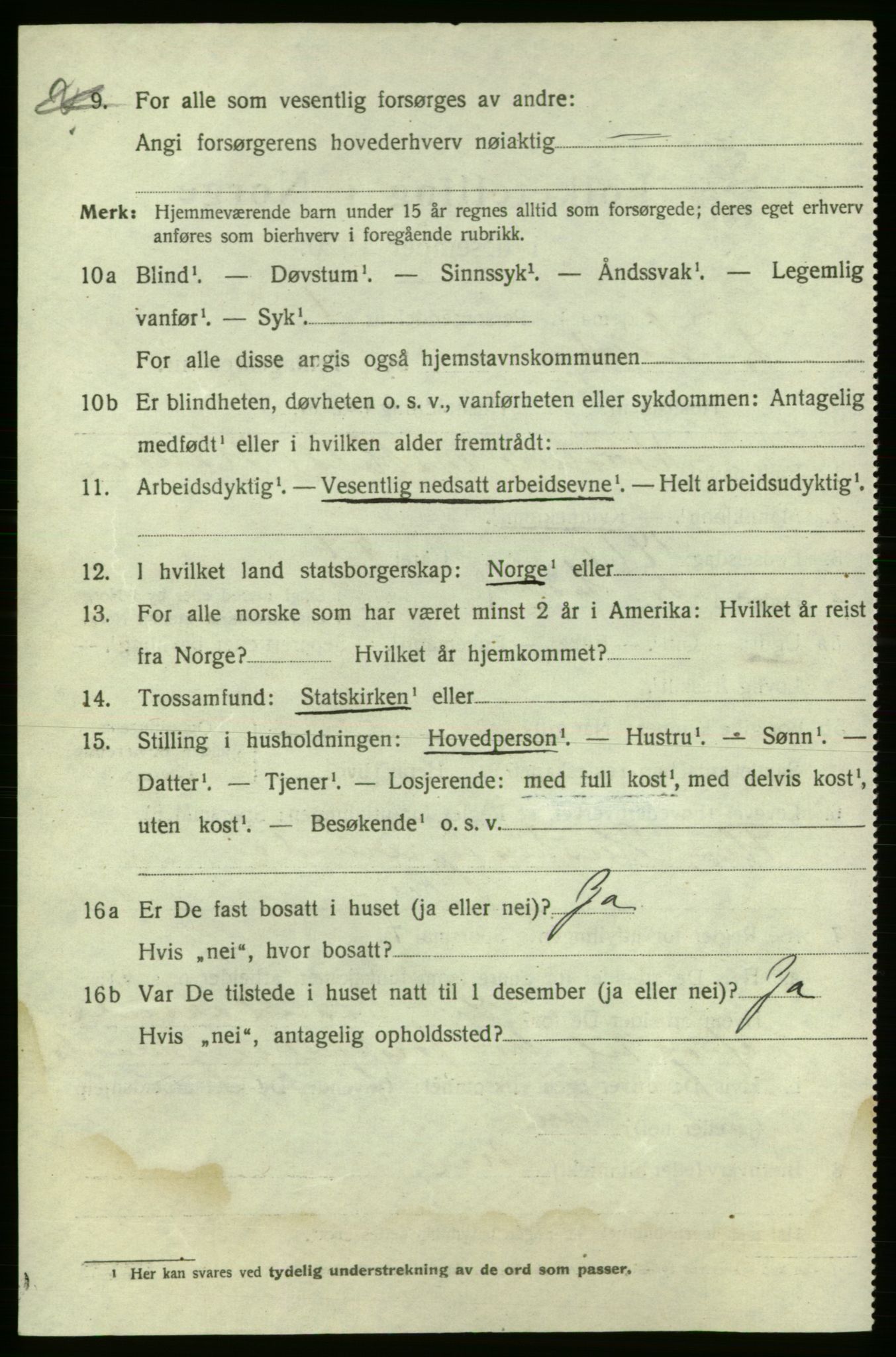 SAO, 1920 census for Fredrikshald, 1920, p. 18974