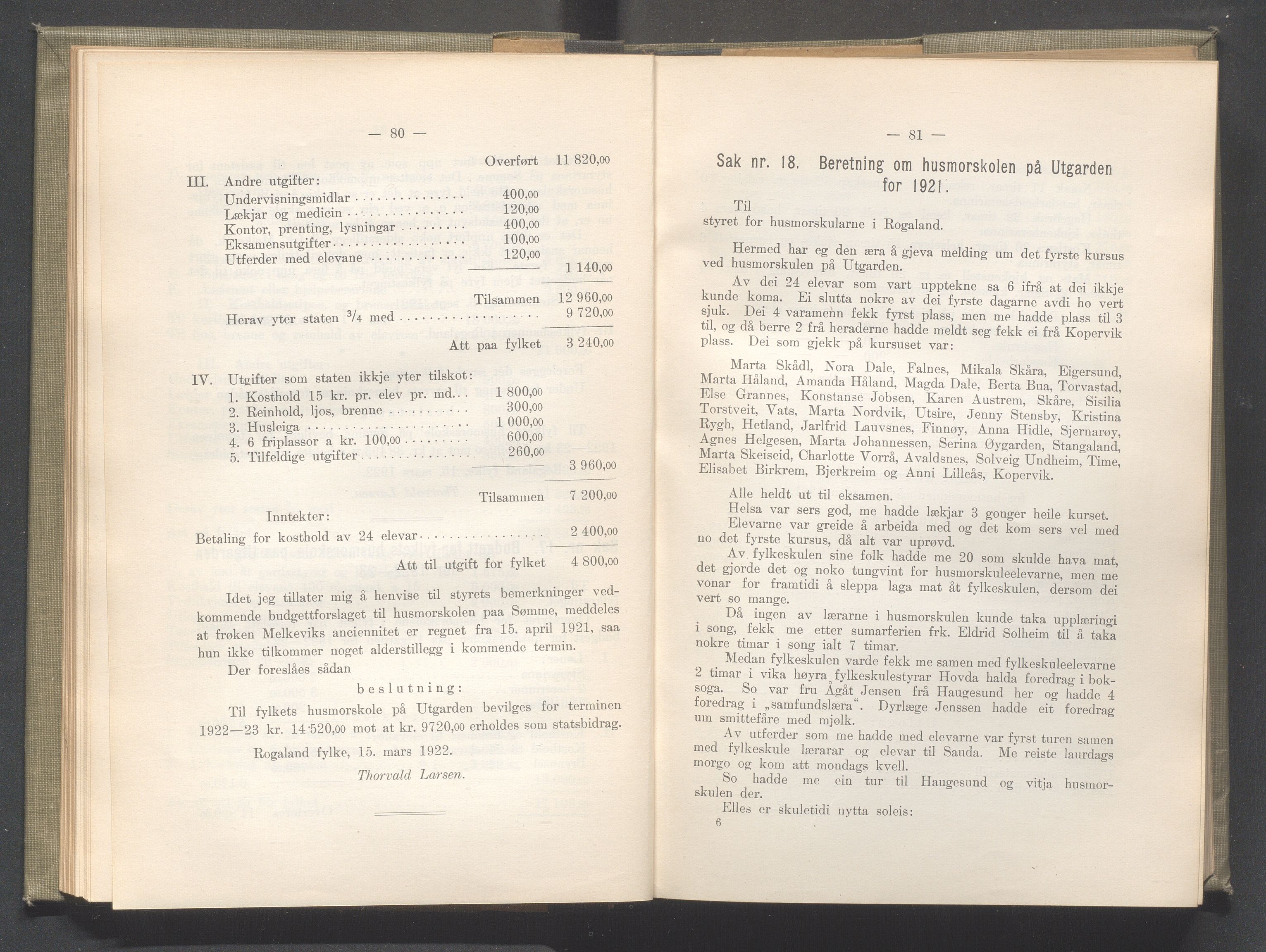 Rogaland fylkeskommune - Fylkesrådmannen , IKAR/A-900/A/Aa/Aaa/L0041: Møtebok , 1922, p. 80-81