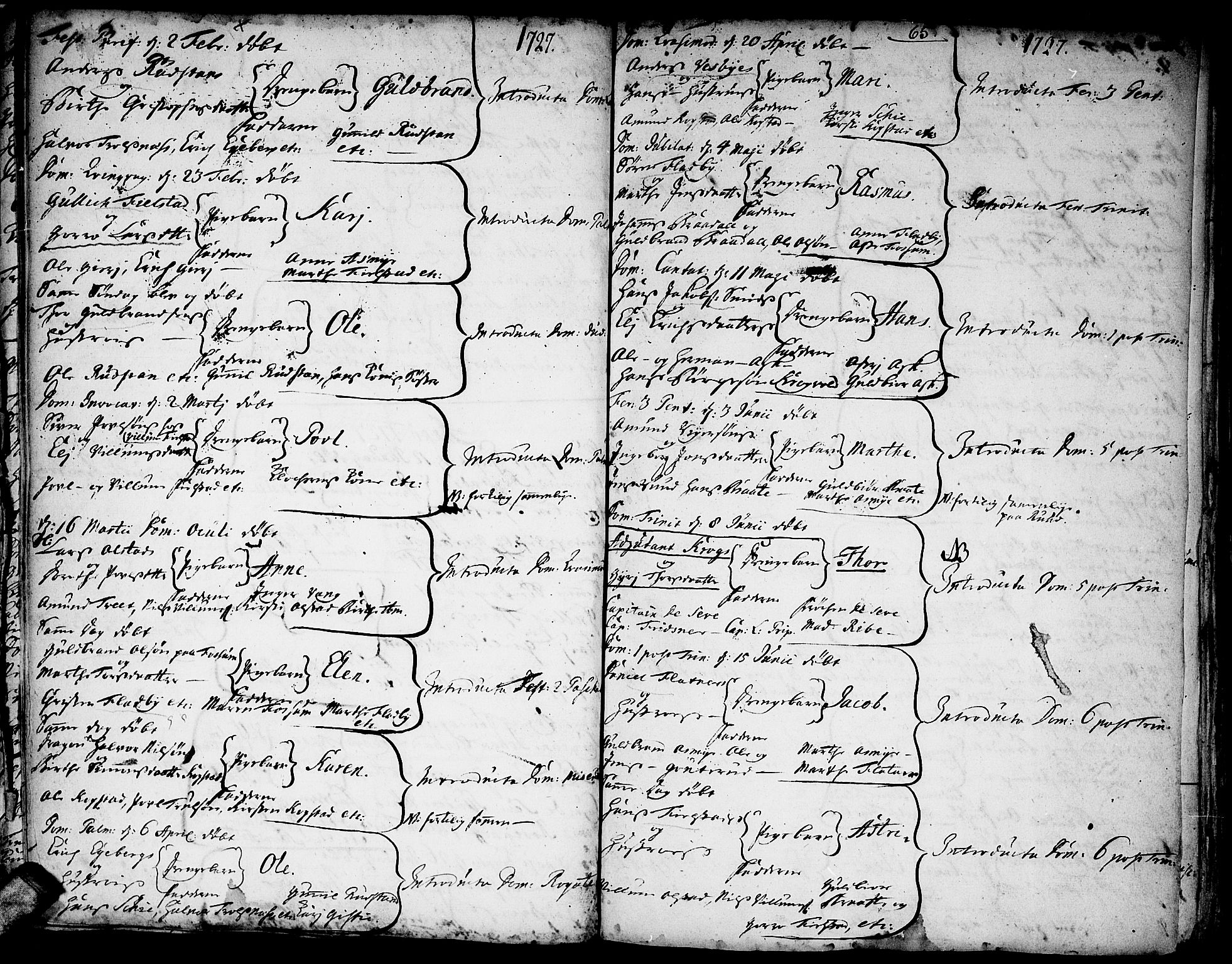 Gjerdrum prestekontor Kirkebøker, AV/SAO-A-10412b/F/Fa/L0001: Parish register (official) no. I 1, 1689-1736, p. 65