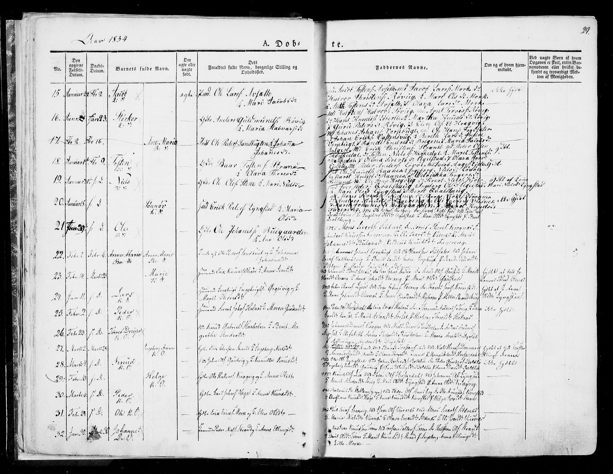 Ministerialprotokoller, klokkerbøker og fødselsregistre - Møre og Romsdal, AV/SAT-A-1454/568/L0803: Parish register (official) no. 568A10, 1830-1853, p. 29