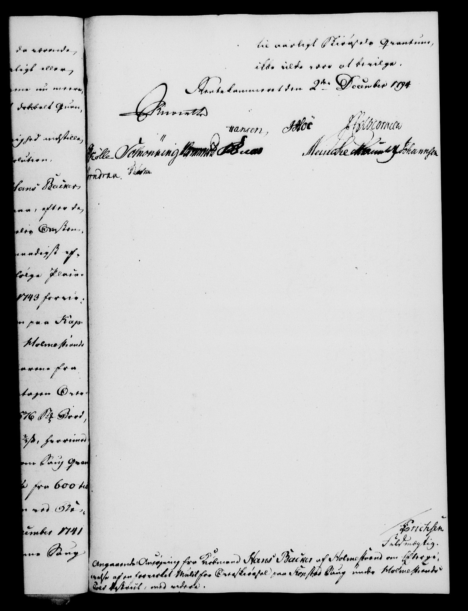 Rentekammeret, Kammerkanselliet, RA/EA-3111/G/Gf/Gfa/L0076: Norsk relasjons- og resolusjonsprotokoll (merket RK 52.76), 1794, p. 483