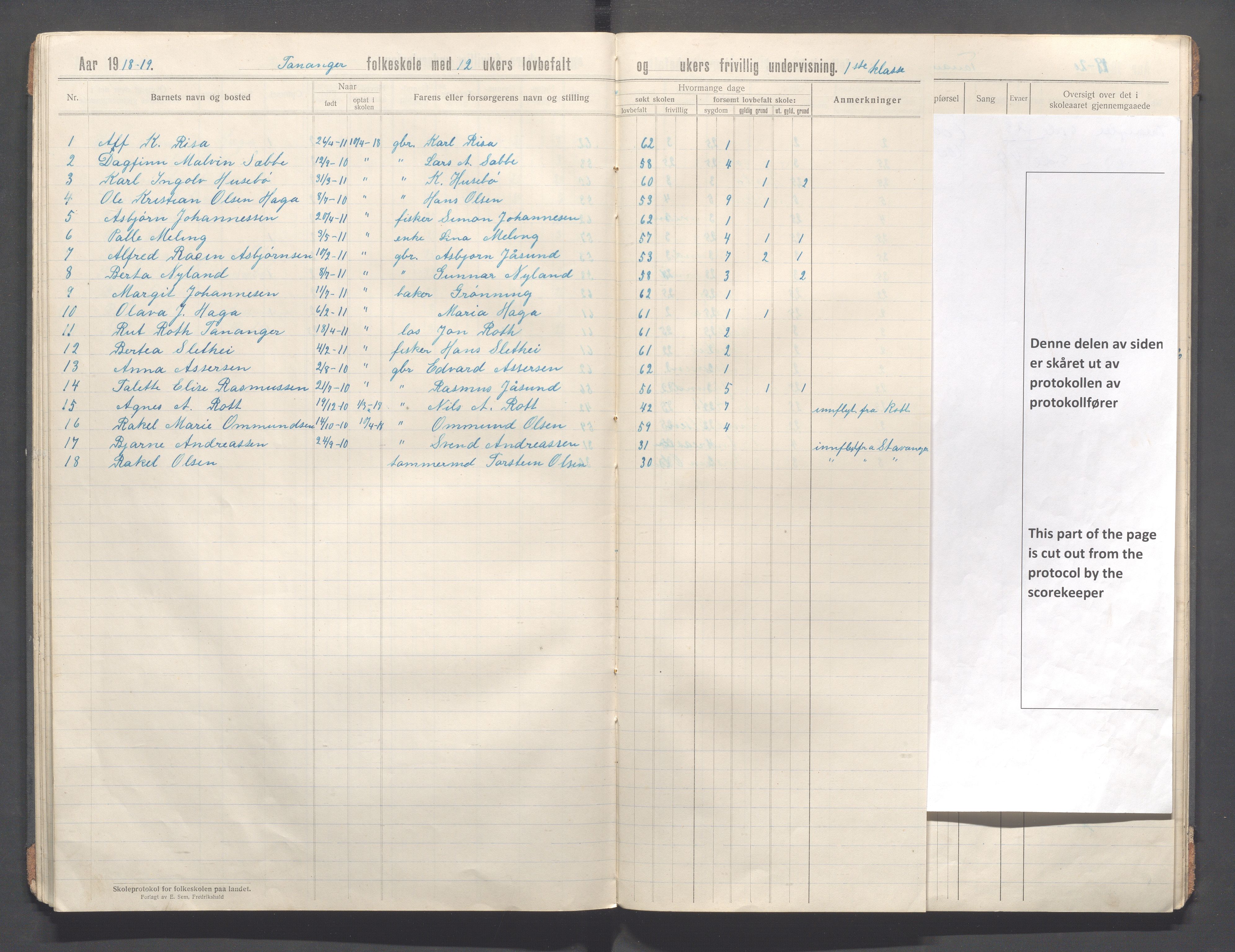 Håland kommune - Tananger skole, IKAR/K-102443/F/L0006: Skoleprotokoll, 1915-1920, p. 37