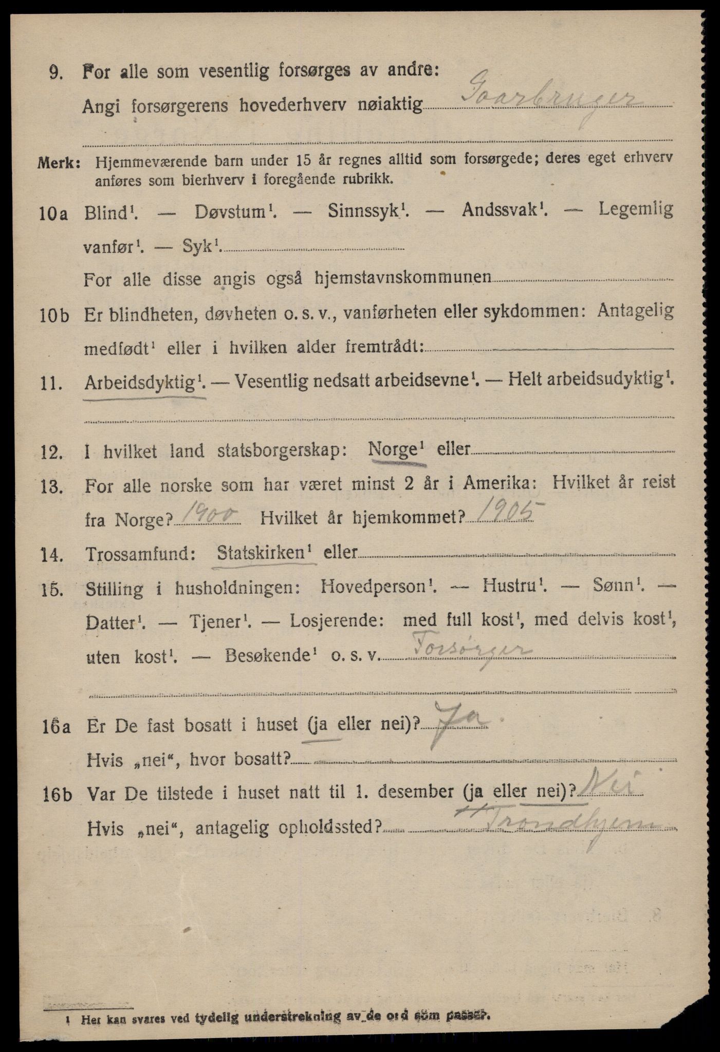 SAT, 1920 census for Vatne, 1920, p. 577