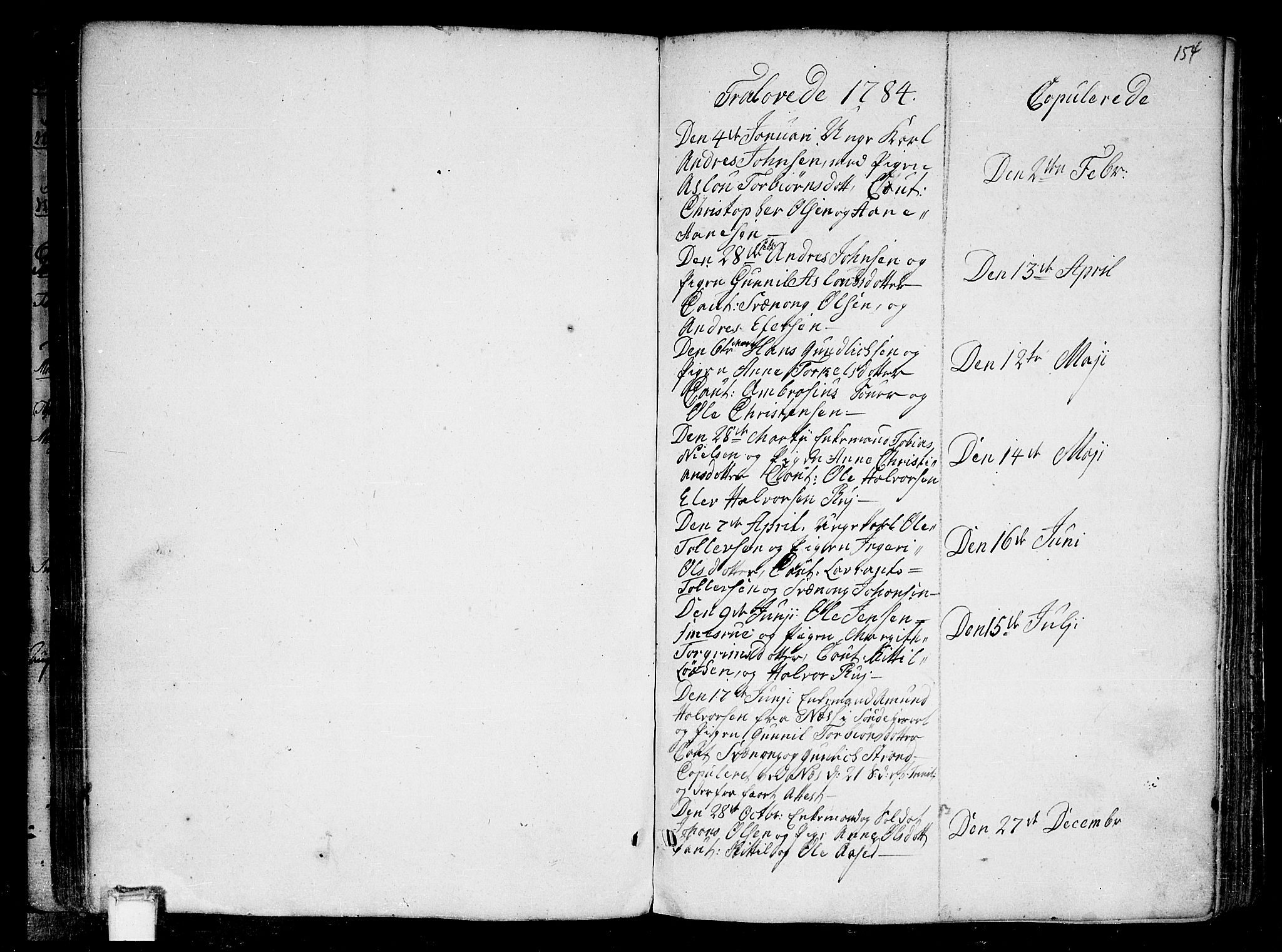 Heddal kirkebøker, SAKO/A-268/F/Fa/L0004: Parish register (official) no. I 4, 1784-1814, p. 154