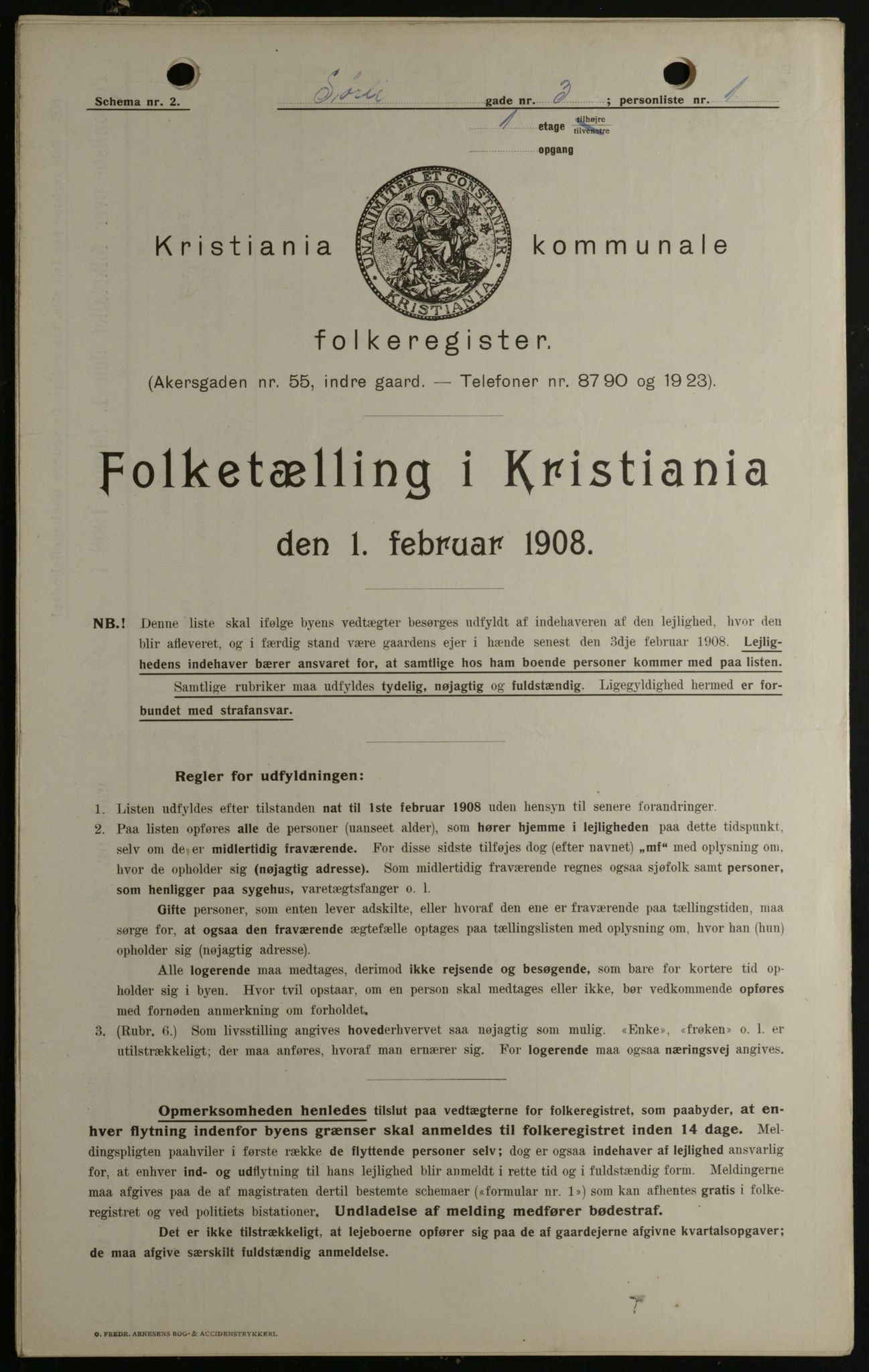 OBA, Municipal Census 1908 for Kristiania, 1908, p. 95659