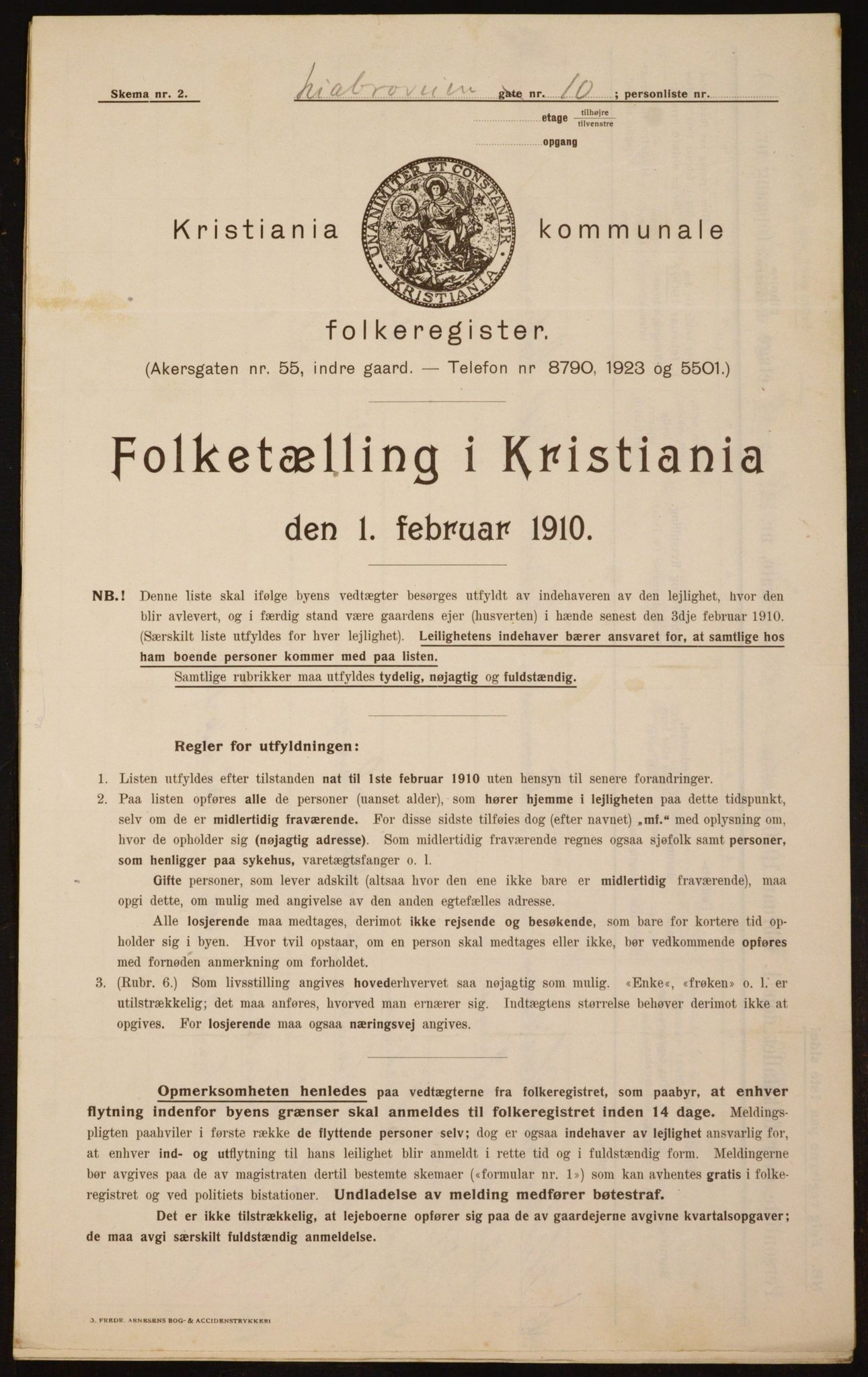 OBA, Municipal Census 1910 for Kristiania, 1910, p. 55920