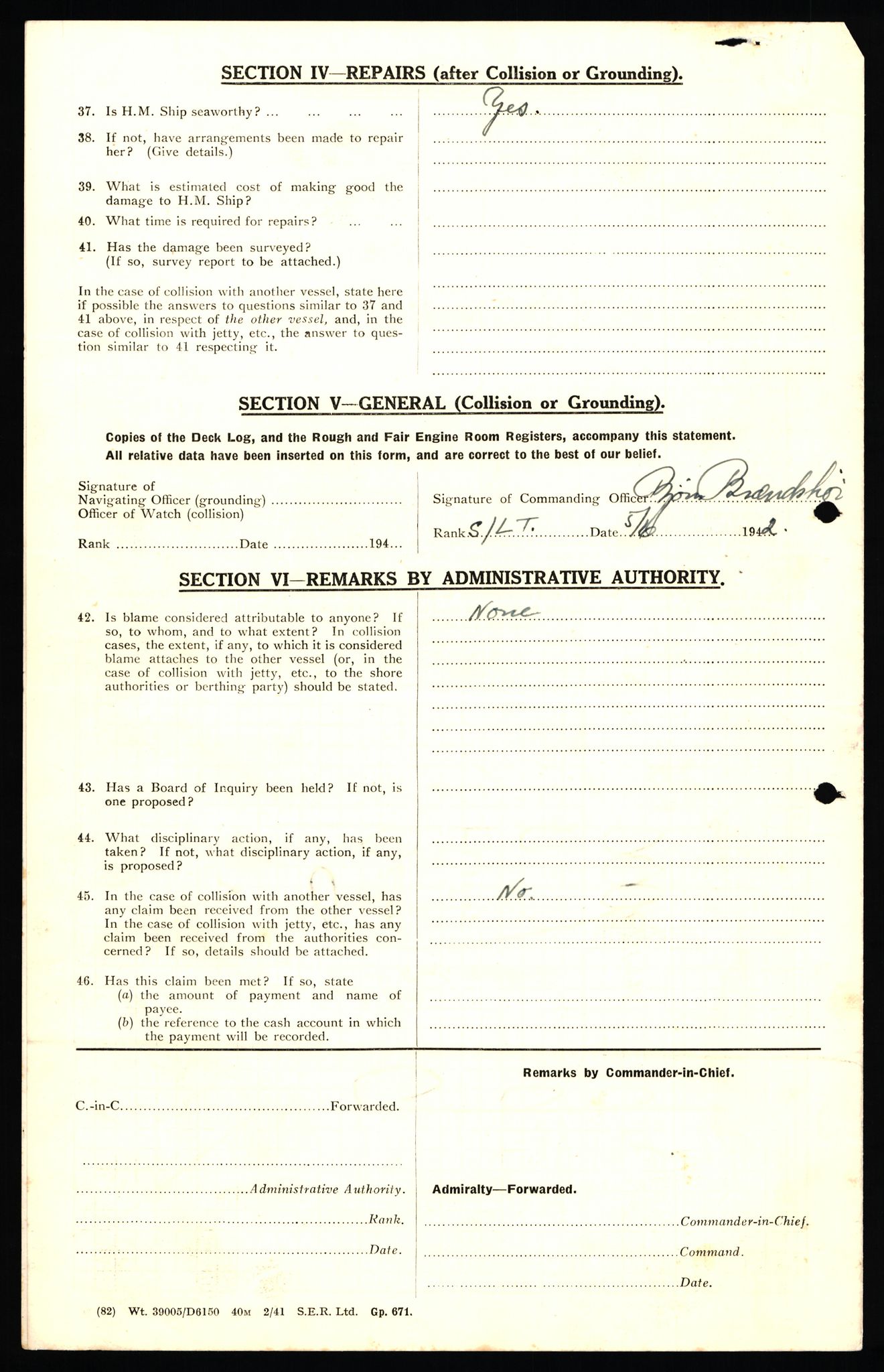 Forsvaret, Sjøforsvarets overkommando, AV/RA-RAFA-2035/D/Dc/L0306: --, 1940-1945, p. 344