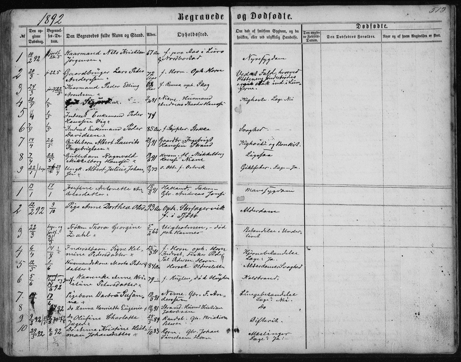 Ministerialprotokoller, klokkerbøker og fødselsregistre - Nordland, AV/SAT-A-1459/838/L0556: Parish register (copy) no. 838C03, 1861-1893, p. 513