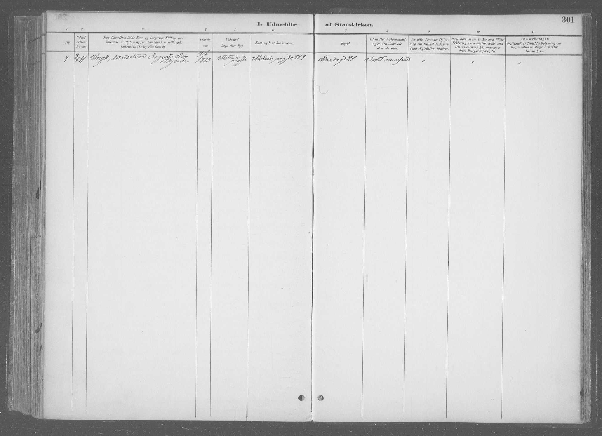 Ministerialprotokoller, klokkerbøker og fødselsregistre - Sør-Trøndelag, AV/SAT-A-1456/601/L0064: Parish register (official) no. 601A31, 1891-1911, p. 301