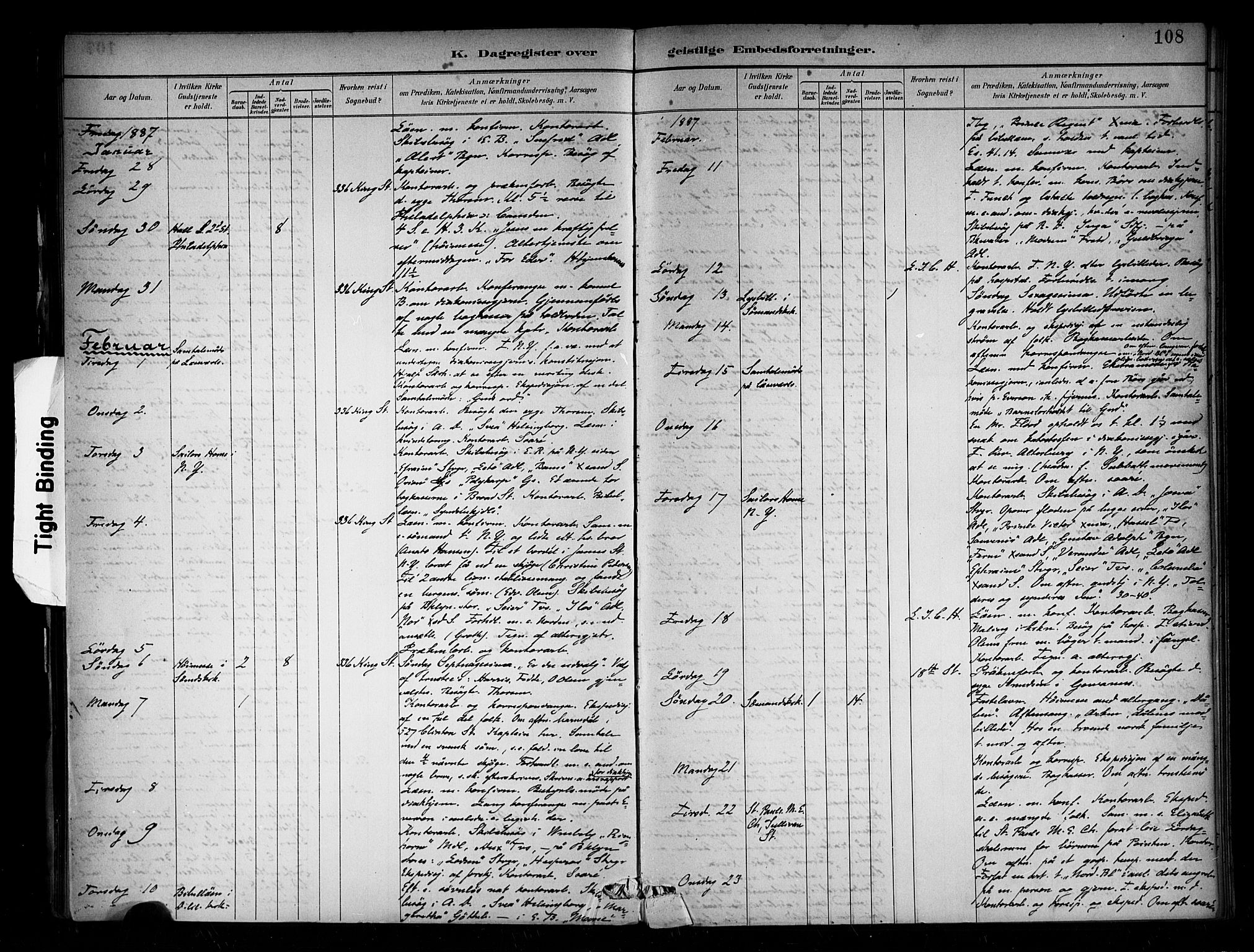 Den norske sjømannsmisjon i utlandet/New York, AV/SAB-SAB/PA-0110/H/Ha/L0002: Parish register (official) no. A 2, 1886-1888, p. 108