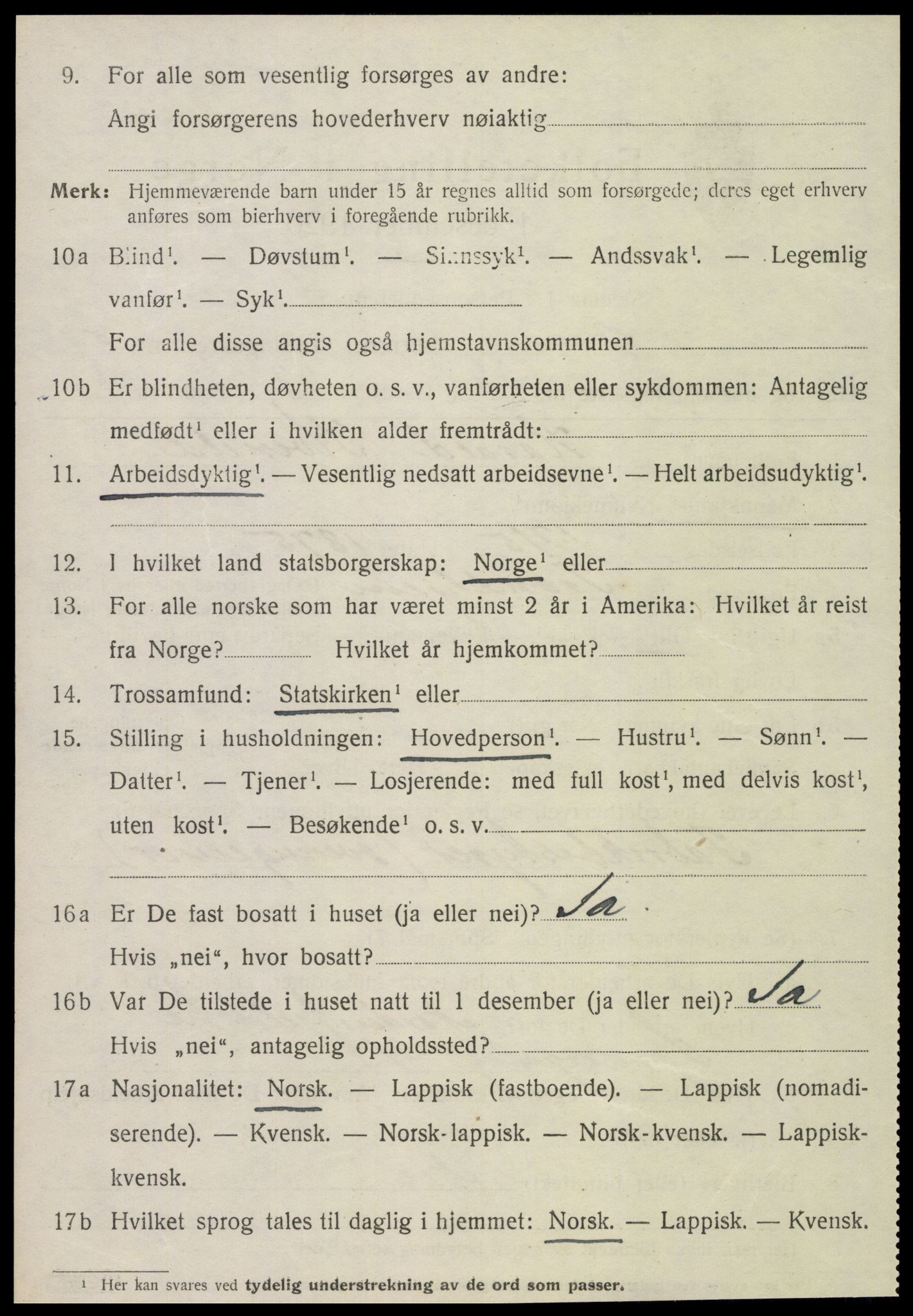 SAT, 1920 census for Åsen, 1920, p. 4319