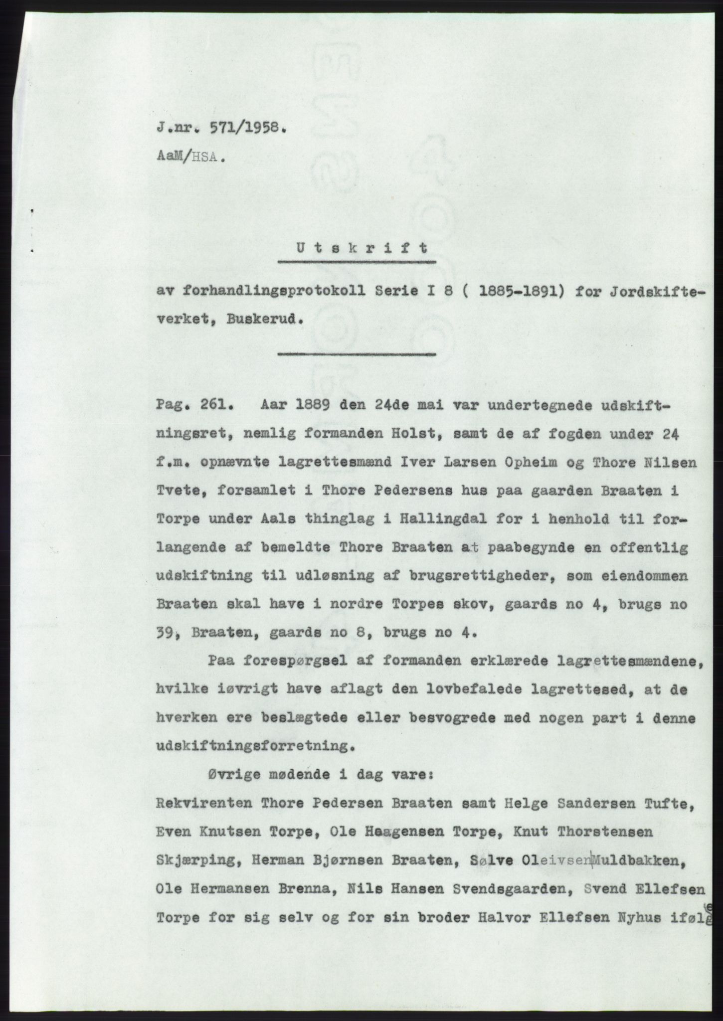Statsarkivet i Kongsberg, SAKO/A-0001, 1958, p. 407