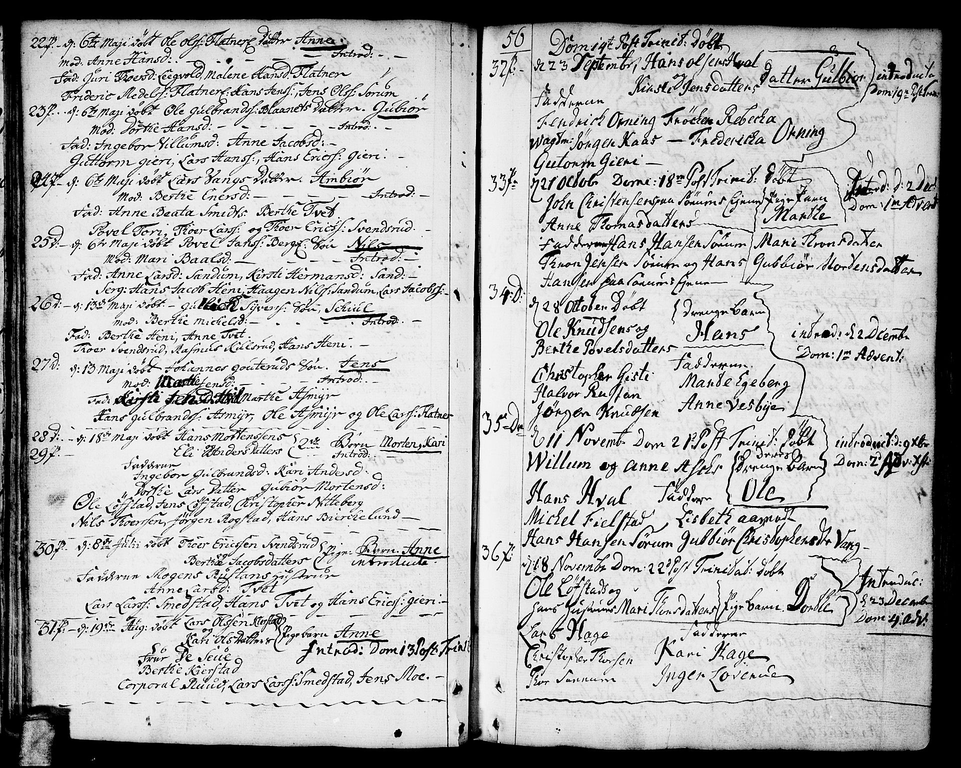 Gjerdrum prestekontor Kirkebøker, SAO/A-10412b/F/Fa/L0002: Parish register (official) no. I 2, 1737-1797, p. 56