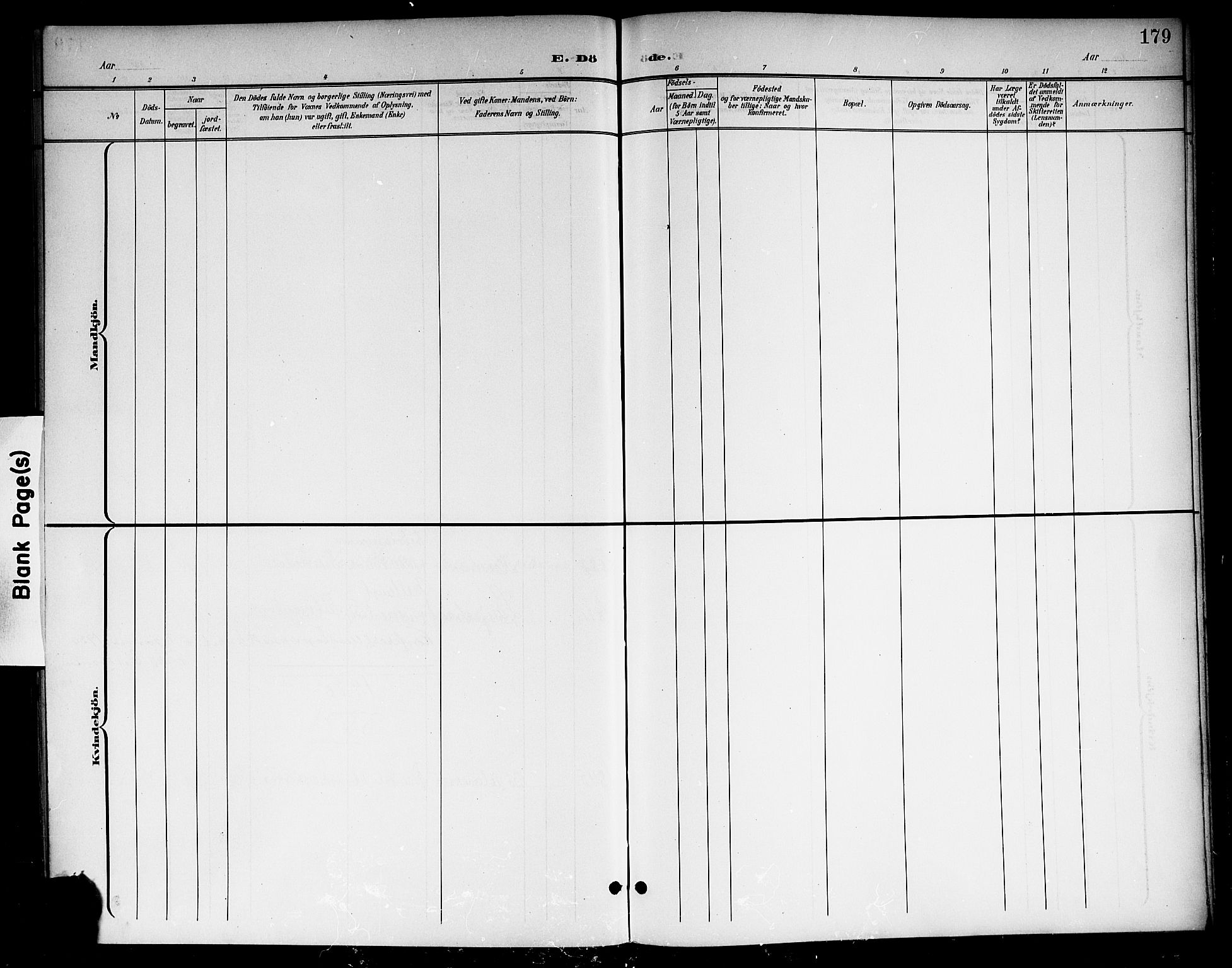 Larvik kirkebøker, AV/SAKO-A-352/G/Gb/L0004: Parish register (copy) no. II 4, 1899-1919, p. 179