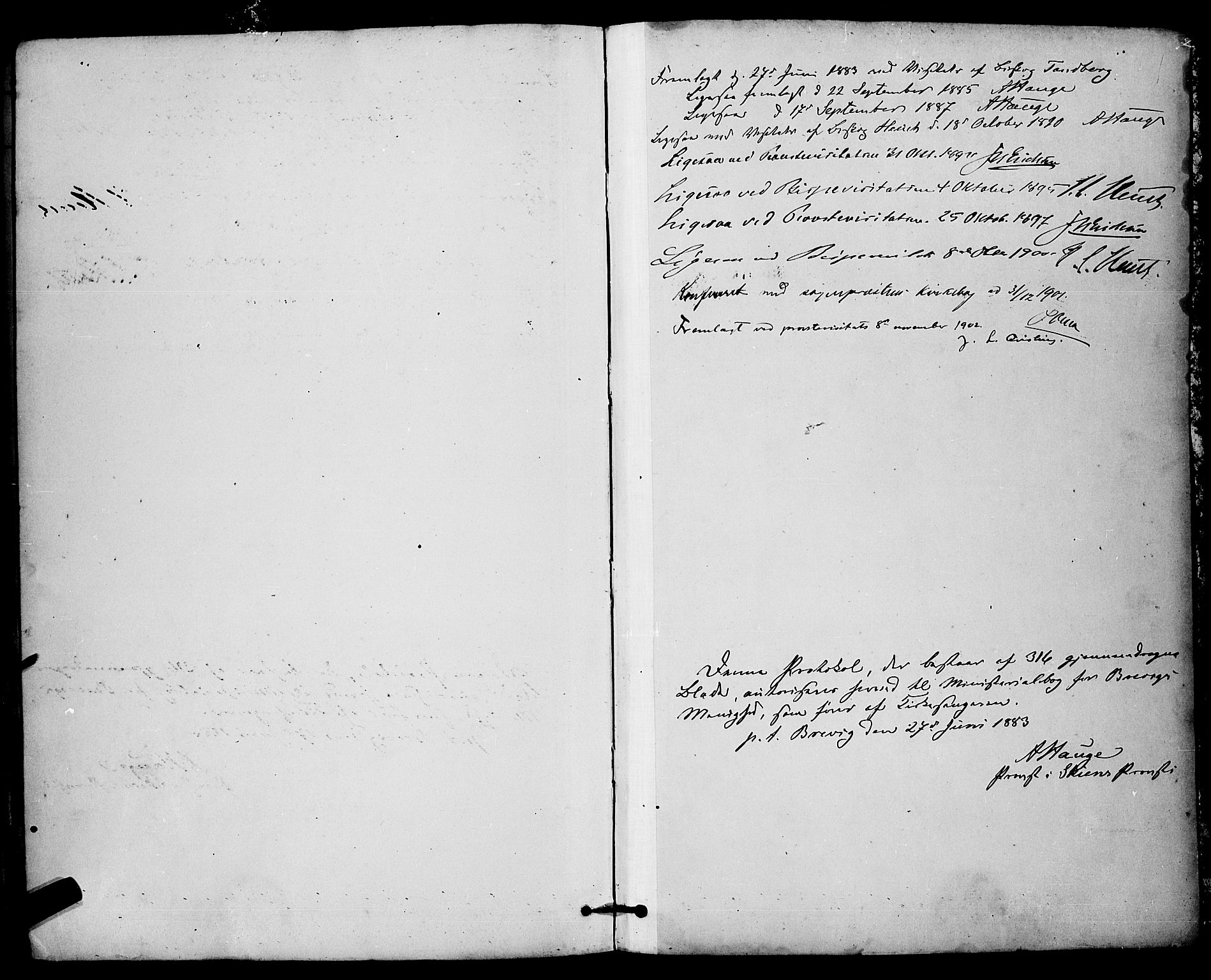 Brevik kirkebøker, SAKO/A-255/G/Ga/L0004: Parish register (copy) no. 4, 1882-1900