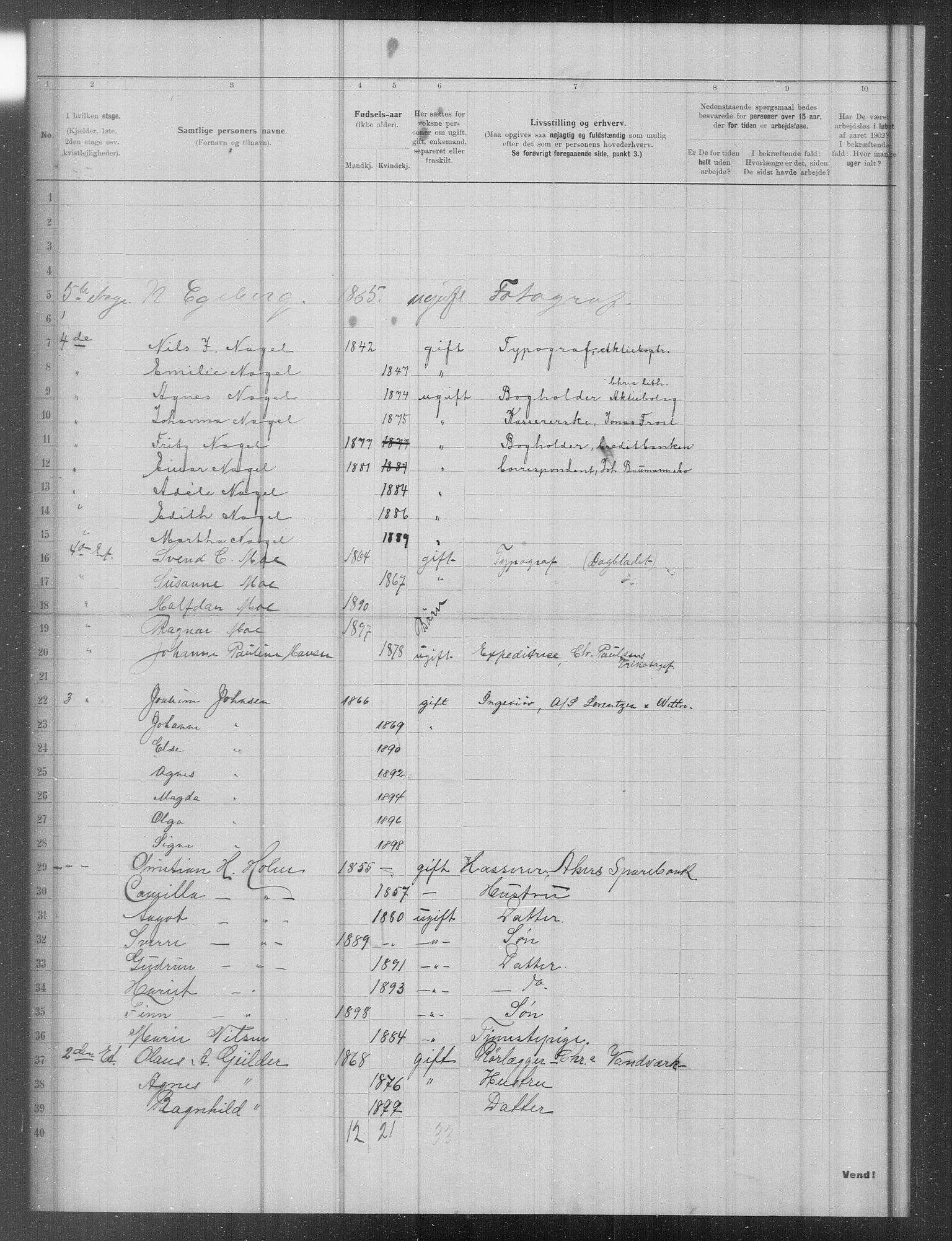 OBA, Municipal Census 1902 for Kristiania, 1902, p. 15008