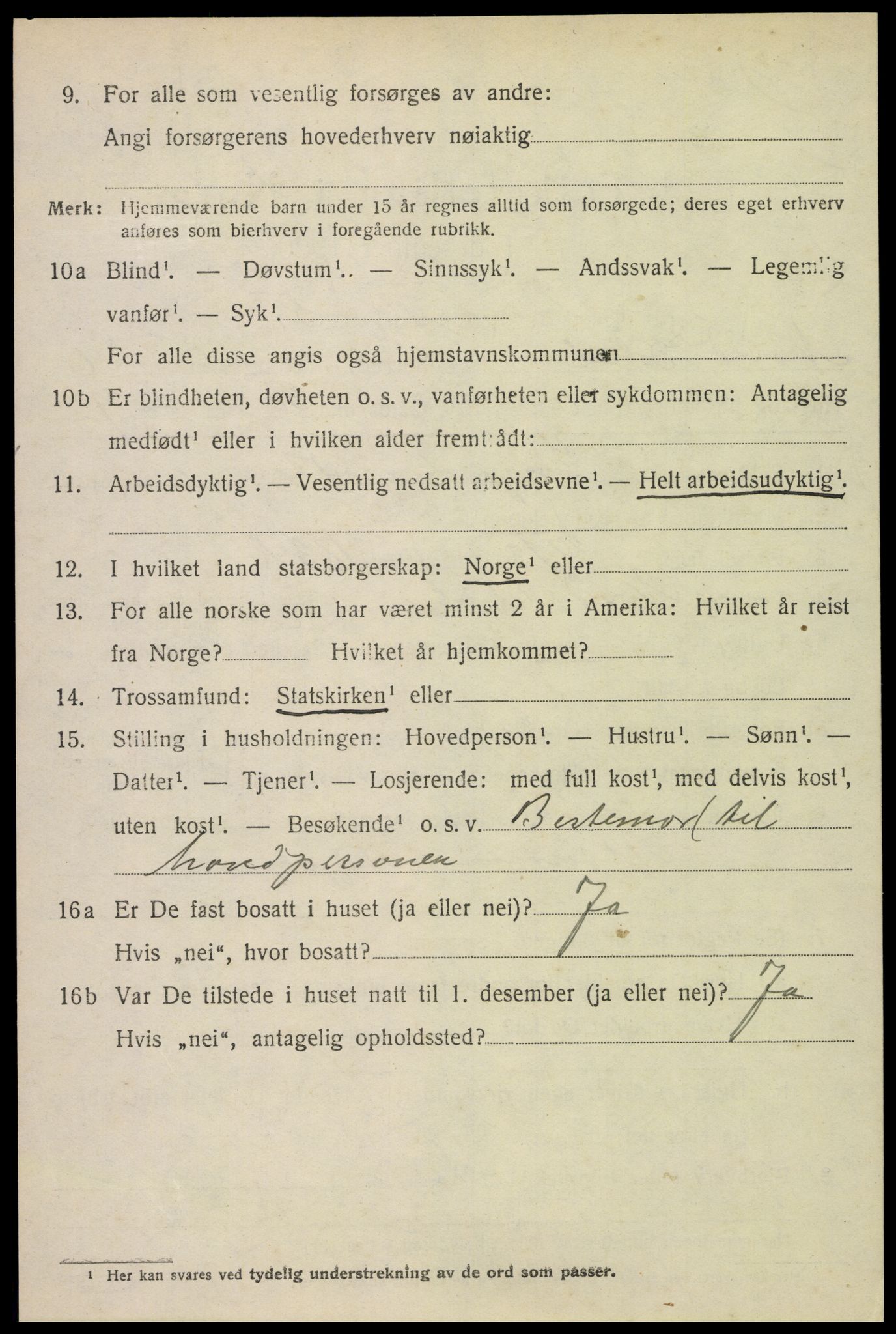 SAH, 1920 census for Nord-Odal, 1920, p. 7010