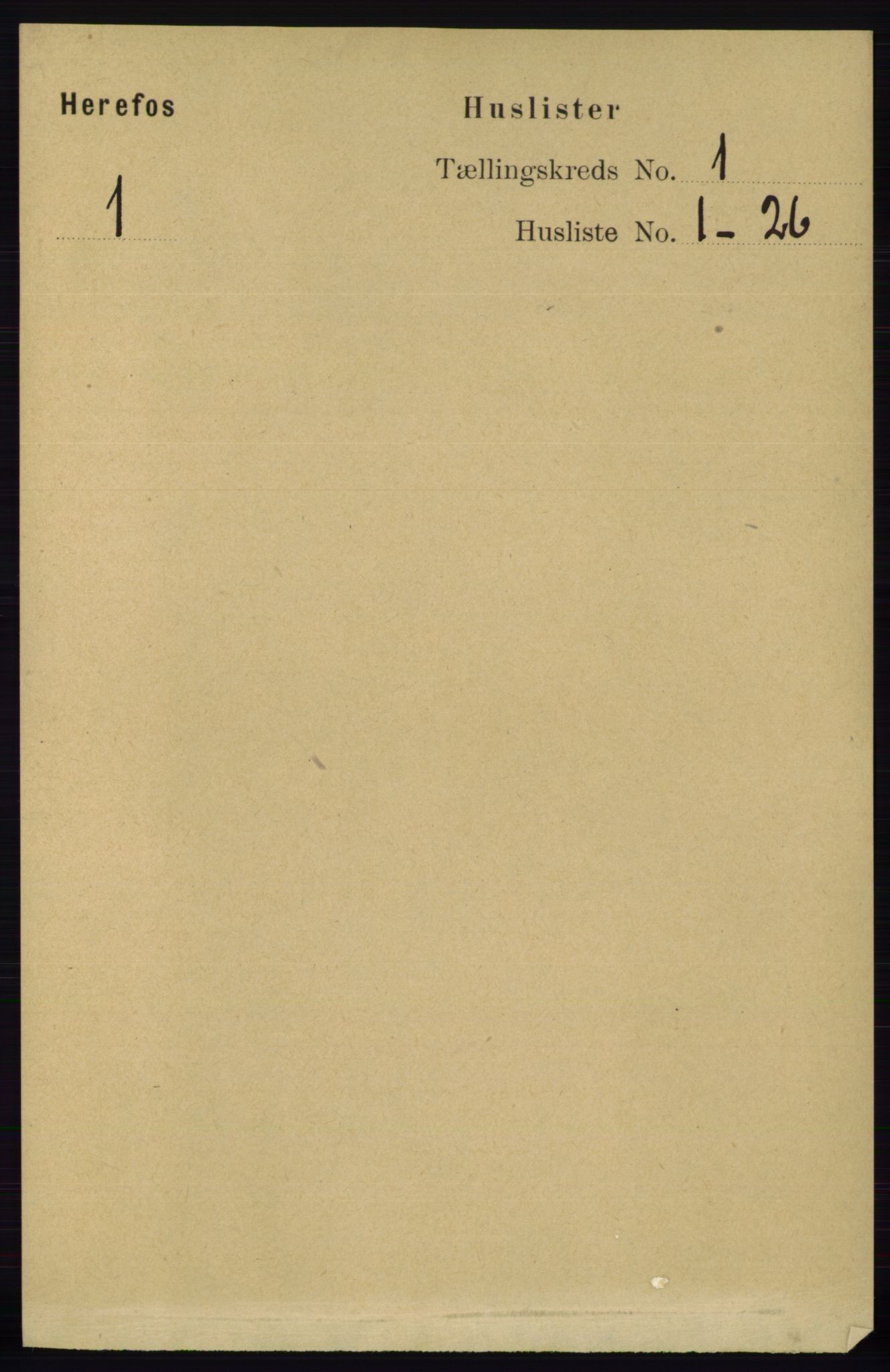 RA, 1891 census for 0933 Herefoss, 1891, p. 12