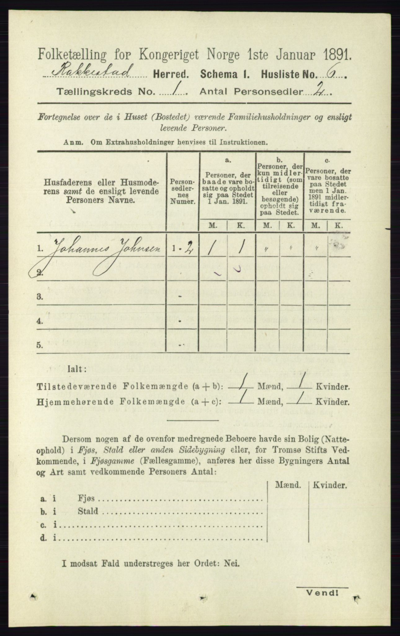 RA, 1891 census for 0128 Rakkestad, 1891, p. 47