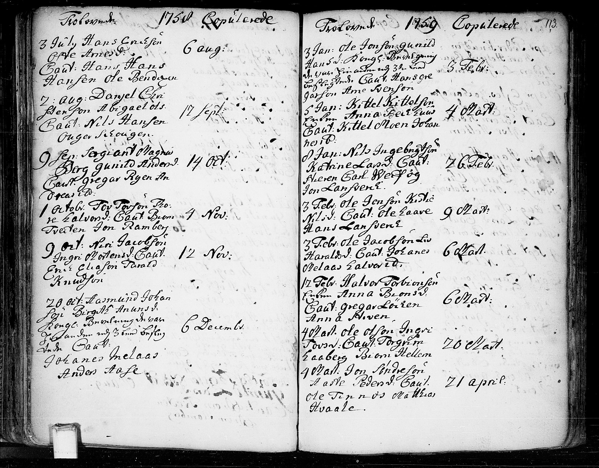 Heddal kirkebøker, SAKO/A-268/F/Fa/L0003: Parish register (official) no. I 3, 1723-1783, p. 113