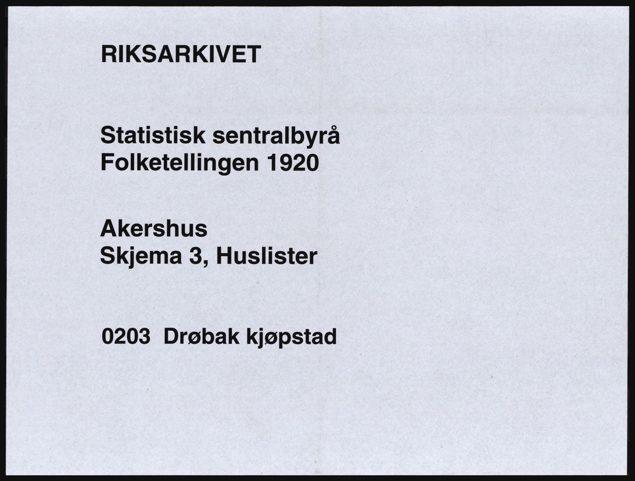 SAO, 1920 census for Drøbak, 1920, p. 33