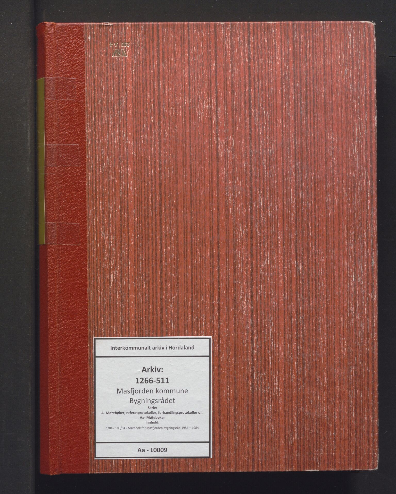 Masfjorden kommune. Bygningsrådet, IKAH/1266-511/A/Aa/L0009: Møtebok for Masfjorden bygningsråd, 1984