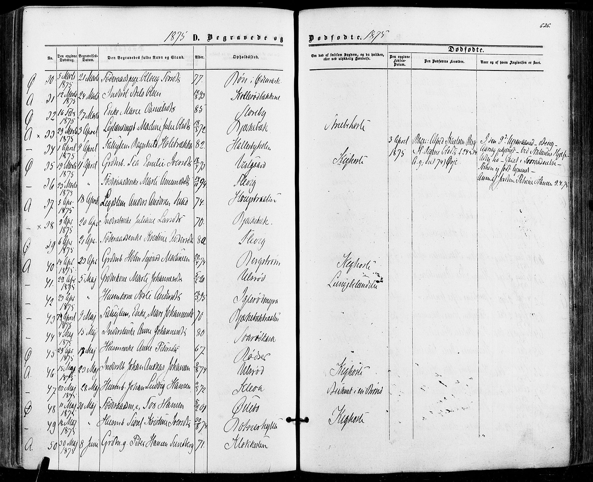 Aremark prestekontor Kirkebøker, SAO/A-10899/F/Fc/L0004: Parish register (official) no. III 4, 1866-1877, p. 625-626