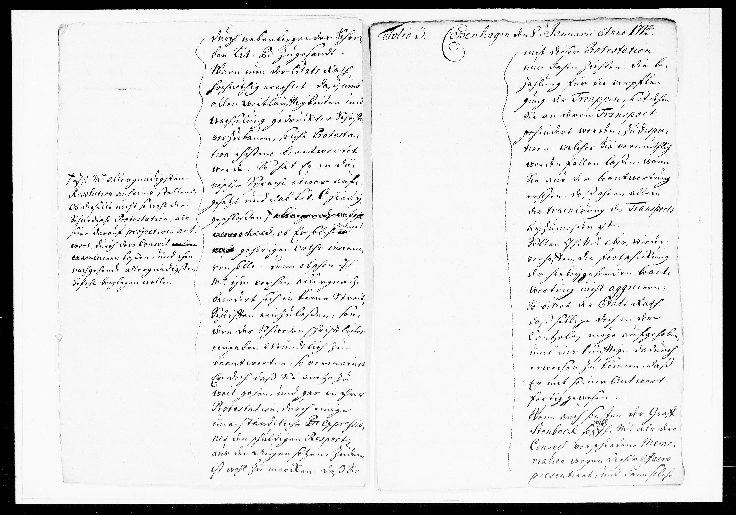 Krigskollegiet, Krigskancelliet, DRA/A-0006/-/1003-1013: Refererede sager, 1714, p. 29