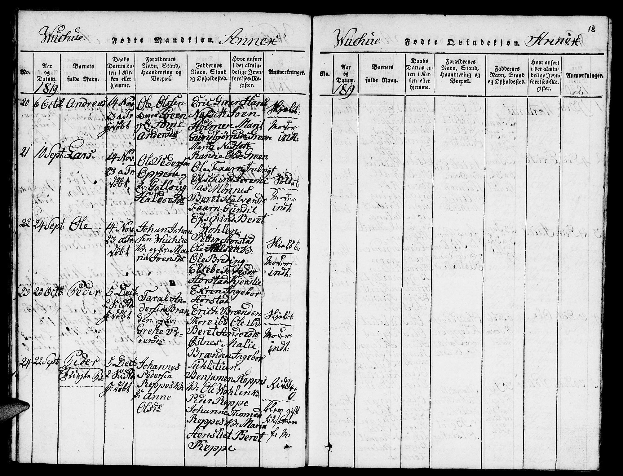 Ministerialprotokoller, klokkerbøker og fødselsregistre - Nord-Trøndelag, SAT/A-1458/724/L0265: Parish register (copy) no. 724C01, 1816-1845, p. 18