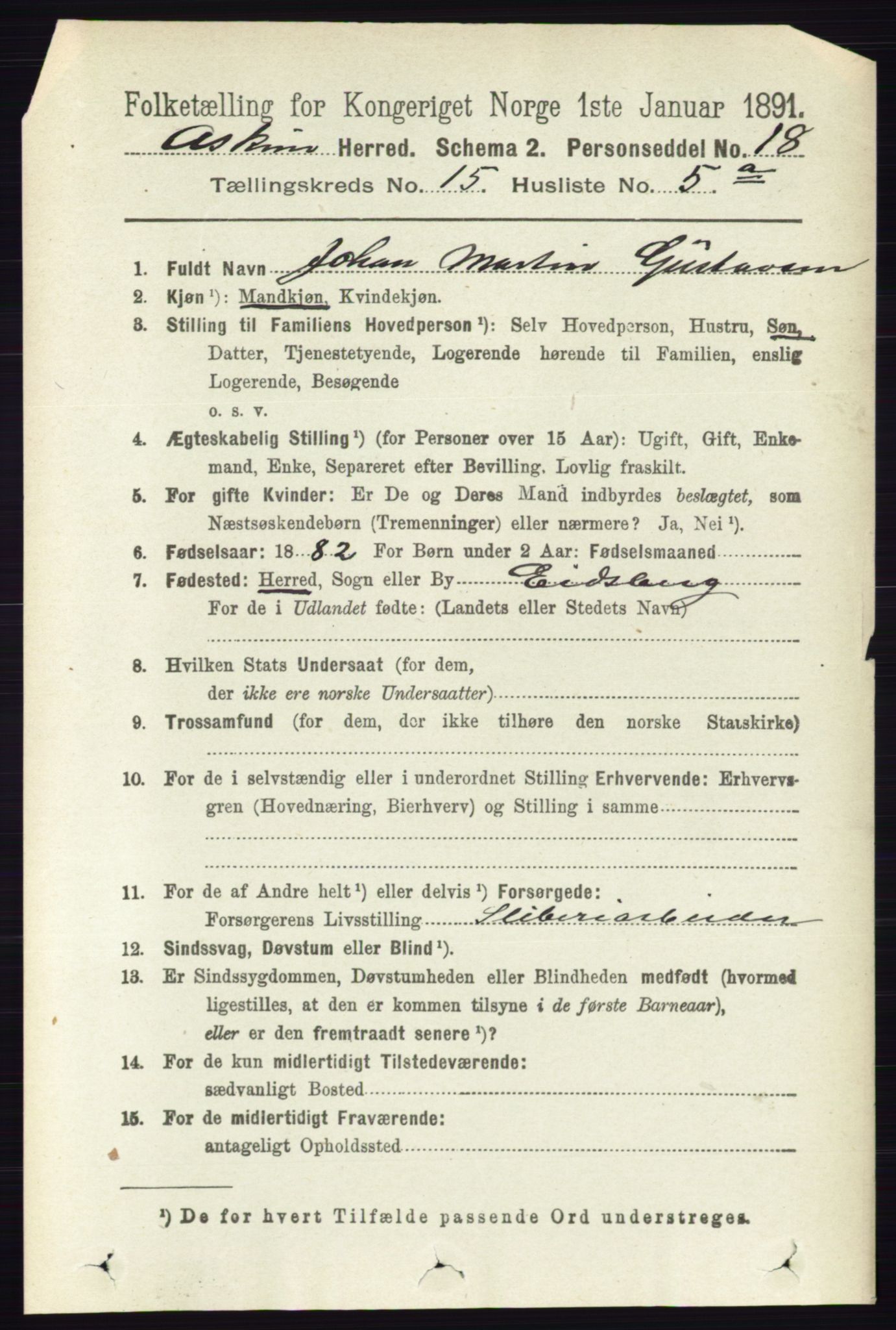 RA, 1891 census for 0124 Askim, 1891, p. 2472