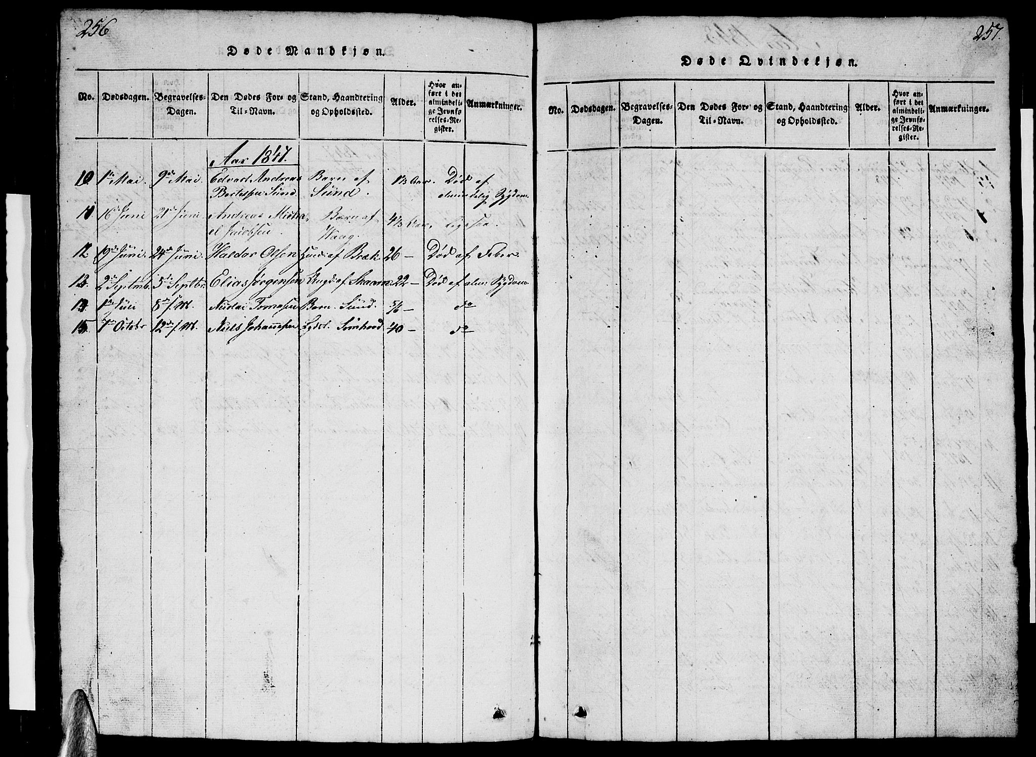 Ministerialprotokoller, klokkerbøker og fødselsregistre - Nordland, SAT/A-1459/812/L0186: Parish register (copy) no. 812C04, 1820-1849, p. 256-257