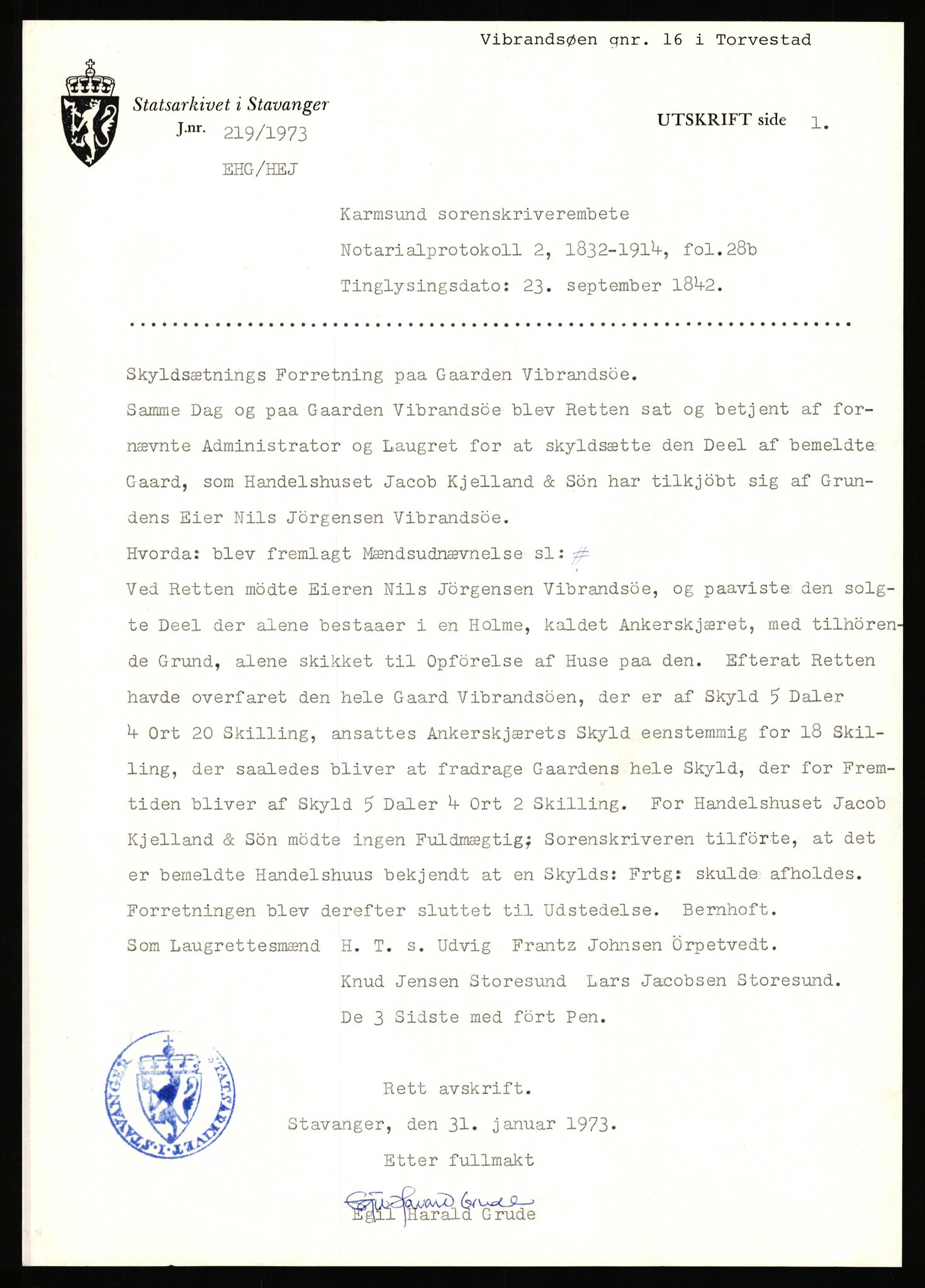 Statsarkivet i Stavanger, AV/SAST-A-101971/03/Y/Yj/L0094: Avskrifter sortert etter gårdsnavn: Vetrhus - Vik i Nerstrand, 1750-1930, p. 123