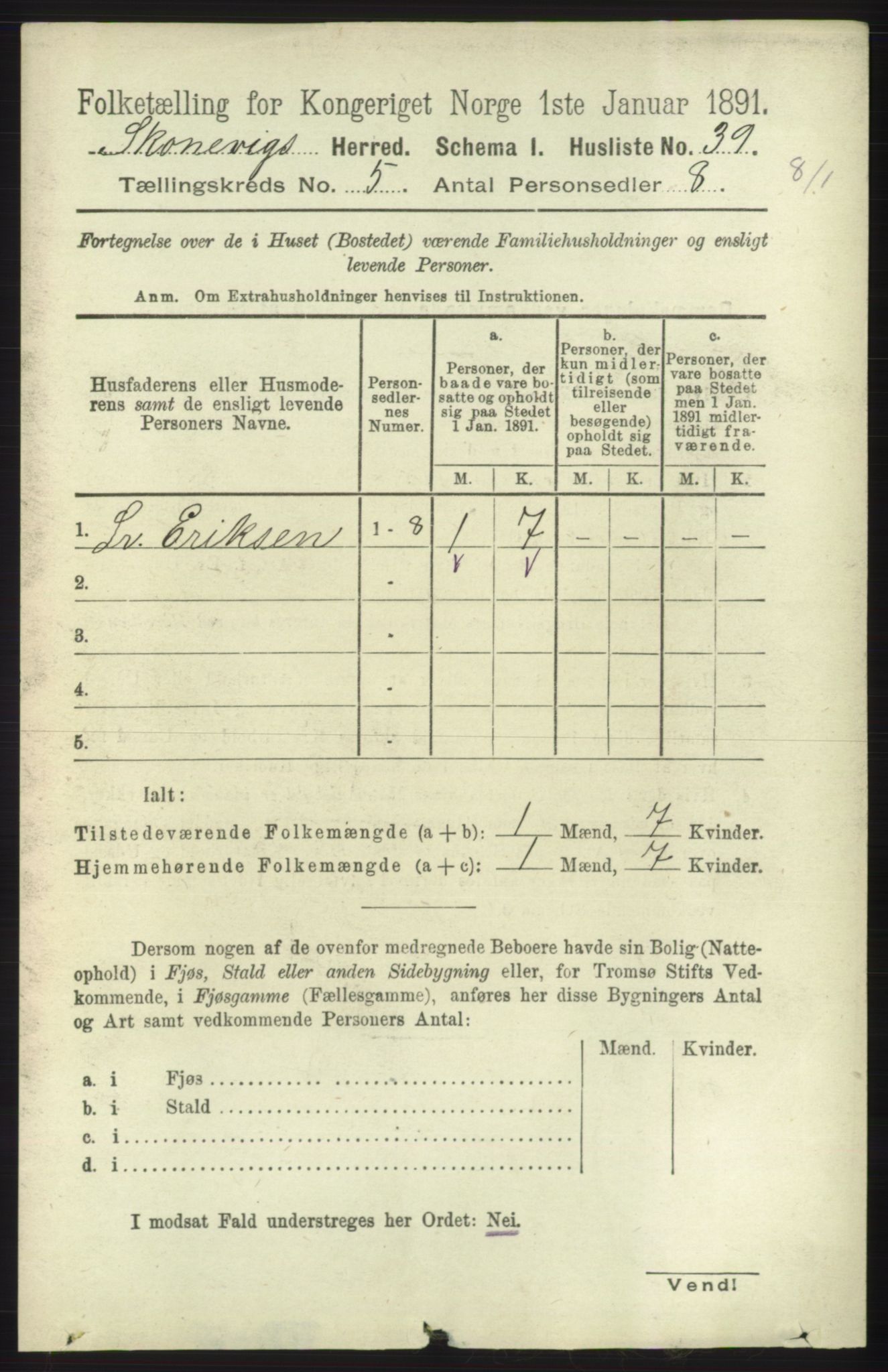 RA, 1891 census for 1212 Skånevik, 1891, p. 1259