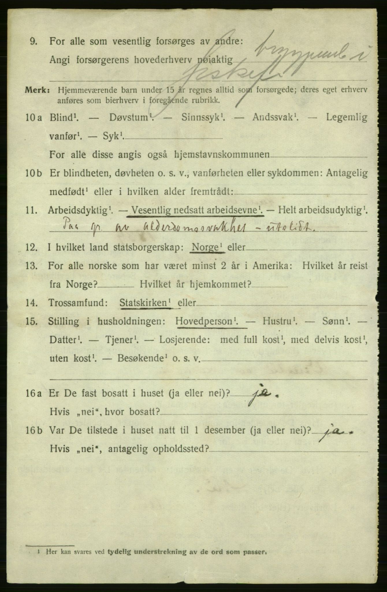 SAB, 1920 census for Florø, 1920, p. 2051