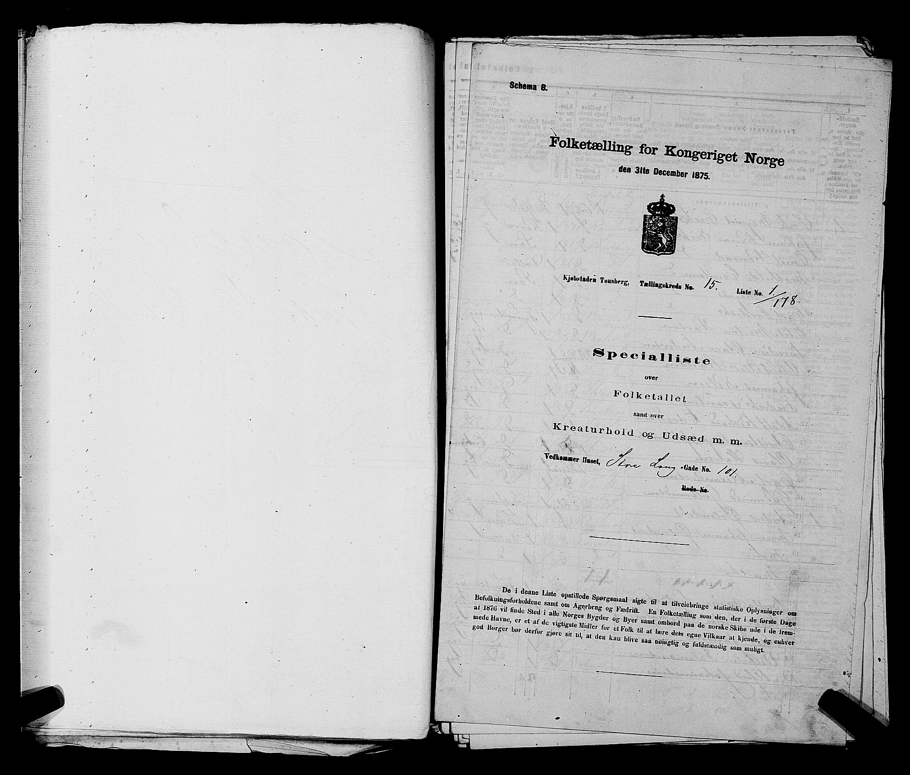 SAKO, 1875 census for 0705P Tønsberg, 1875, p. 441