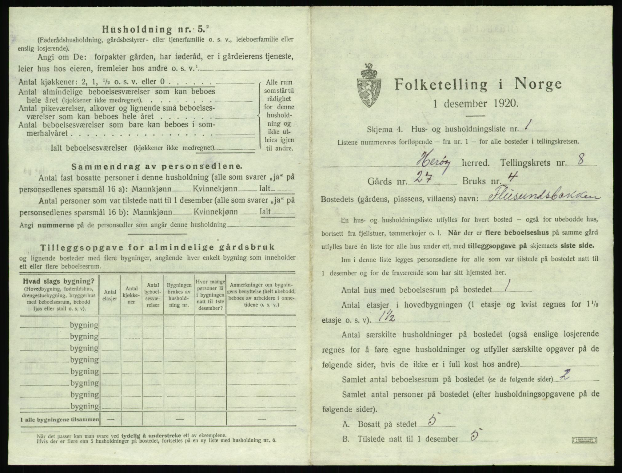 SAT, 1920 census for Herøy (MR), 1920, p. 571