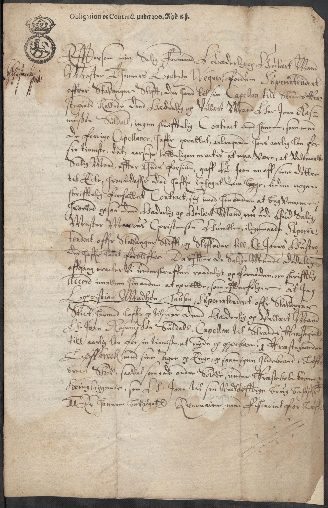 Riksarkivets diplomsamling, AV/RA-EA-5965/F15/L0031: Prestearkiv - Aust-Agder, Vest-Agder og Rogaland, 1575-1768, p. 154
