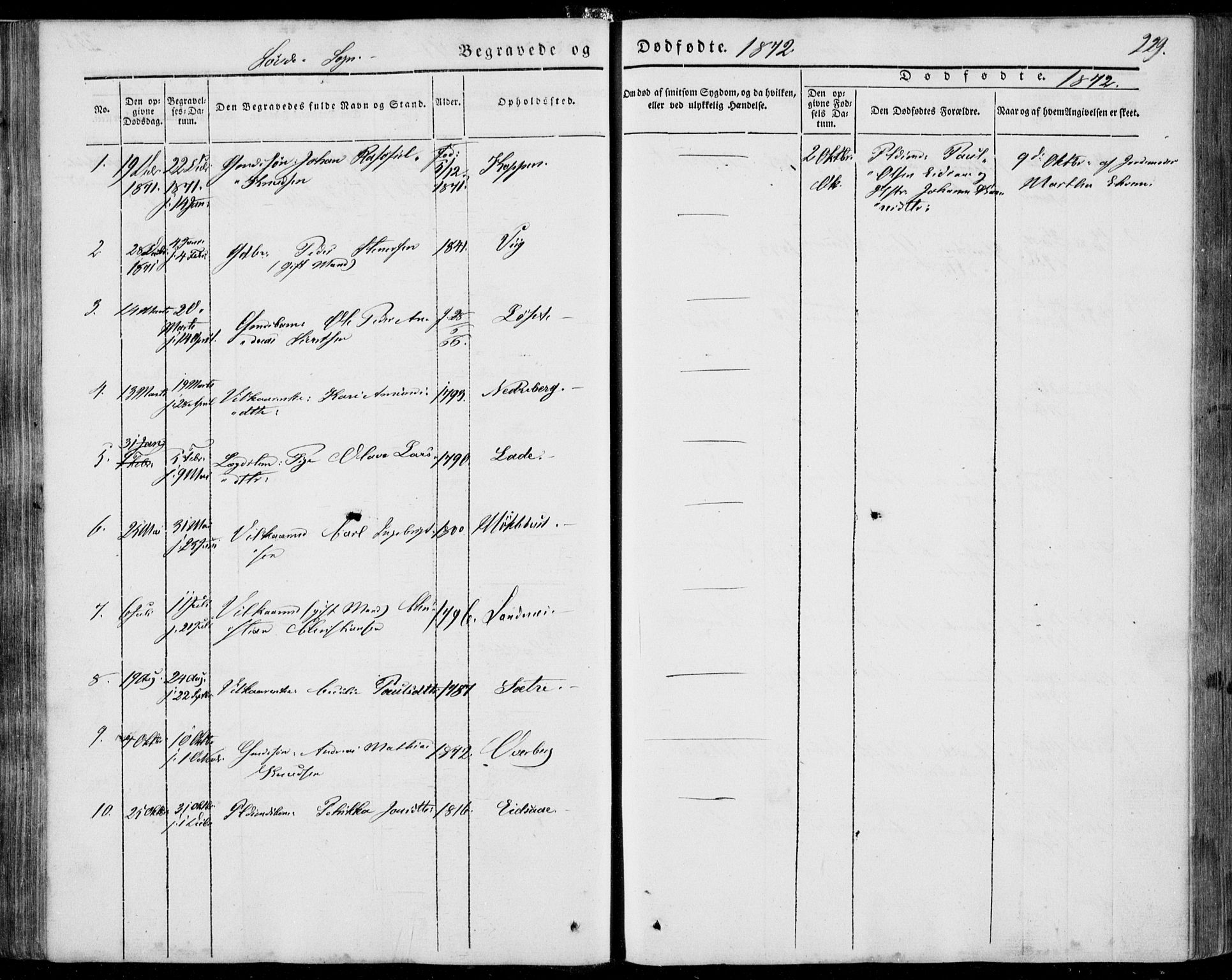 Ministerialprotokoller, klokkerbøker og fødselsregistre - Møre og Romsdal, SAT/A-1454/502/L0023: Parish register (official) no. 502A01, 1844-1873, p. 229