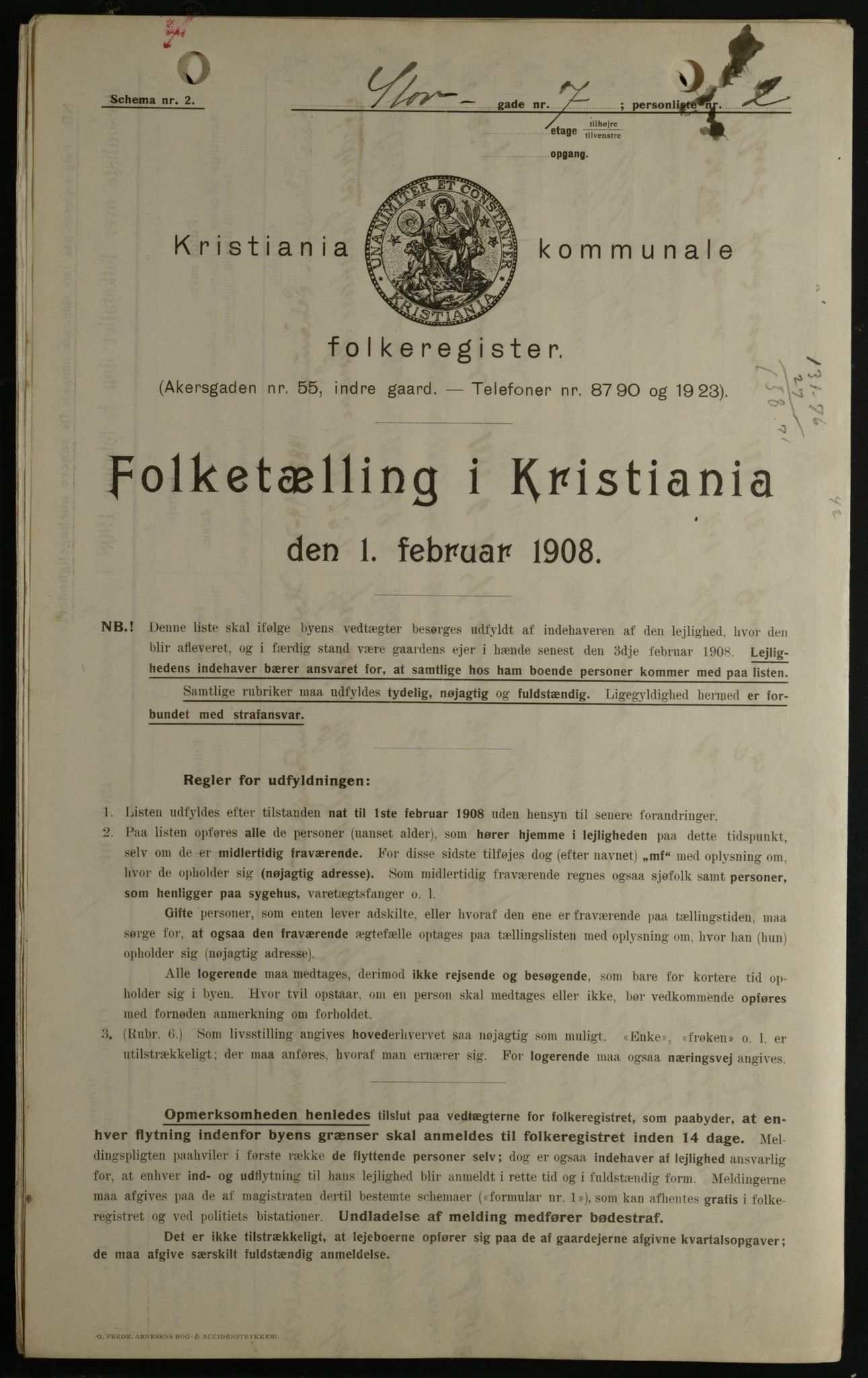 OBA, Municipal Census 1908 for Kristiania, 1908, p. 92502