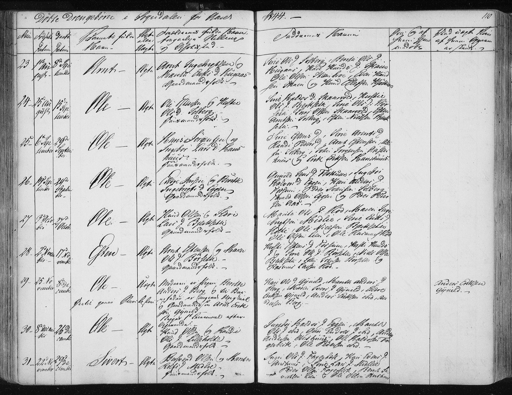 Ministerialprotokoller, klokkerbøker og fødselsregistre - Sør-Trøndelag, SAT/A-1456/687/L0999: Parish register (official) no. 687A05 /3, 1843-1848, p. 110