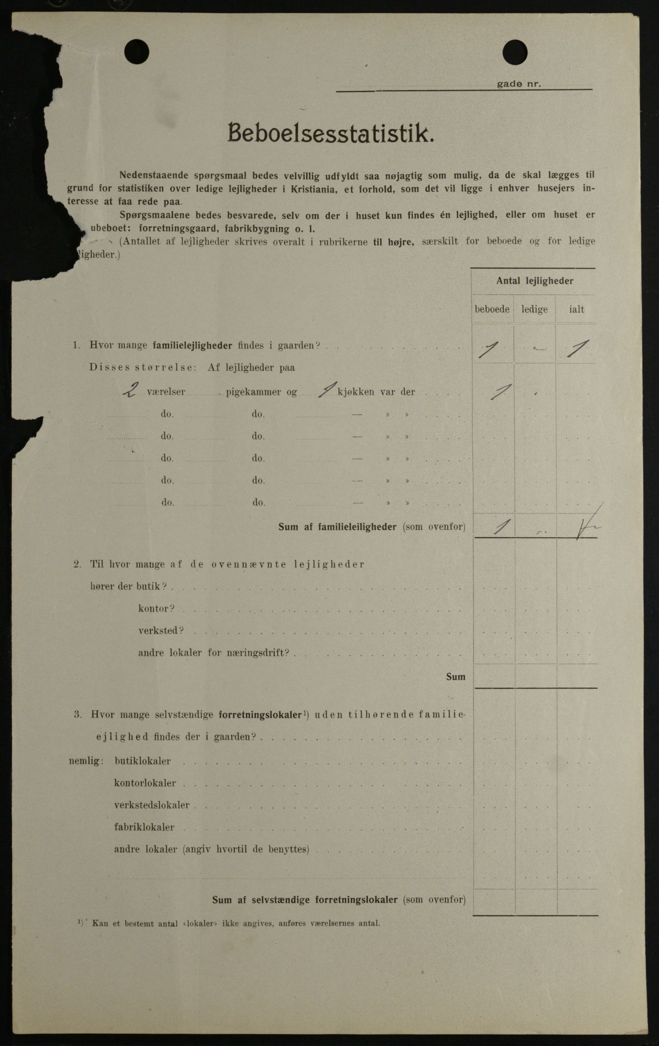 OBA, Municipal Census 1908 for Kristiania, 1908, p. 94011