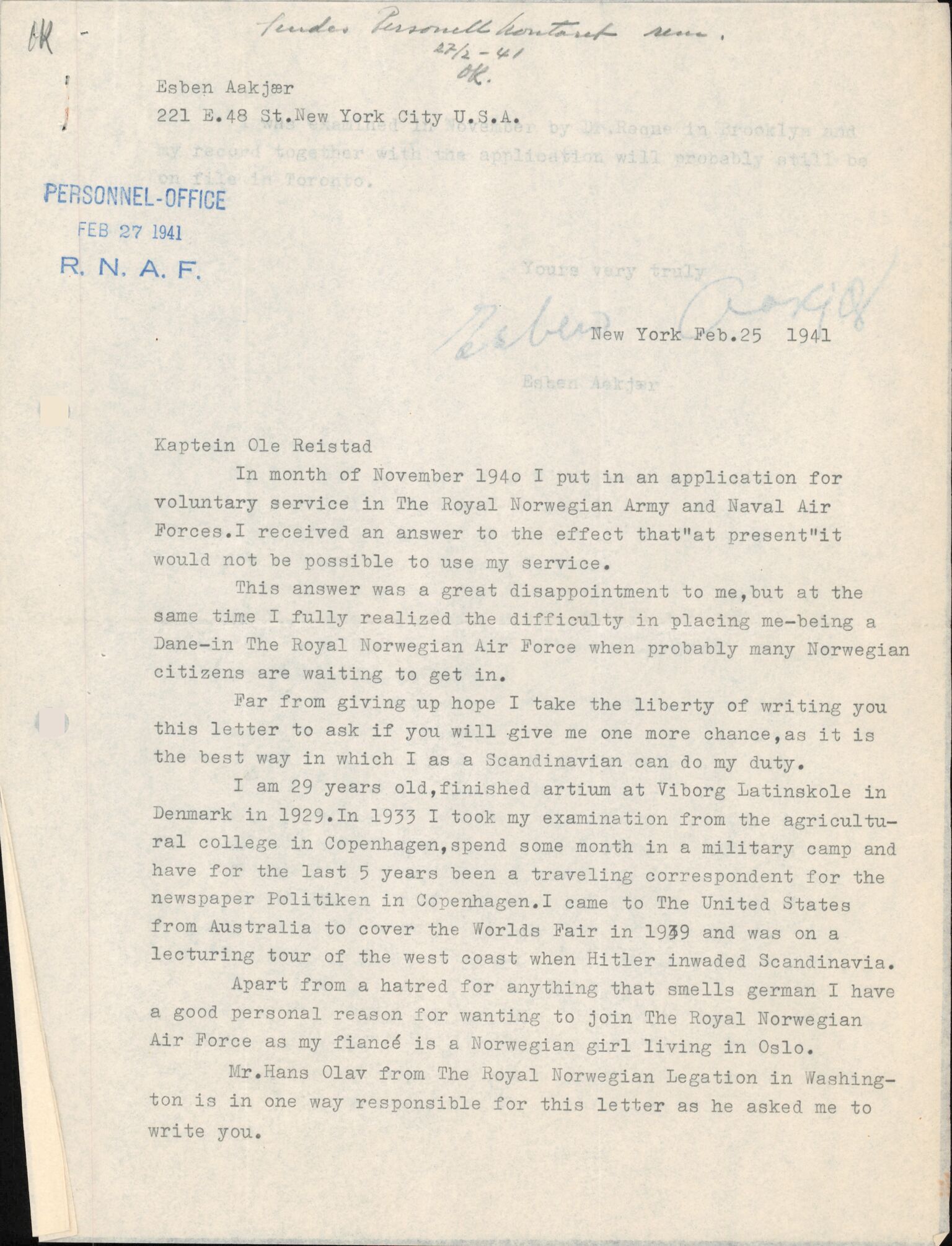 Forsvaret, Forsvarets overkommando/Luftforsvarsstaben, AV/RA-RAFA-4079/P/Pa/L0028: Personellpapirer, 1911, p. 375