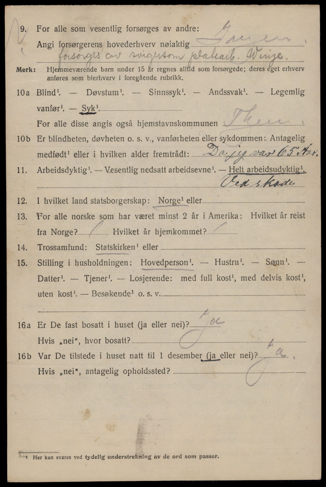 SAT, 1920 census for Trondheim, 1920, p. 129817