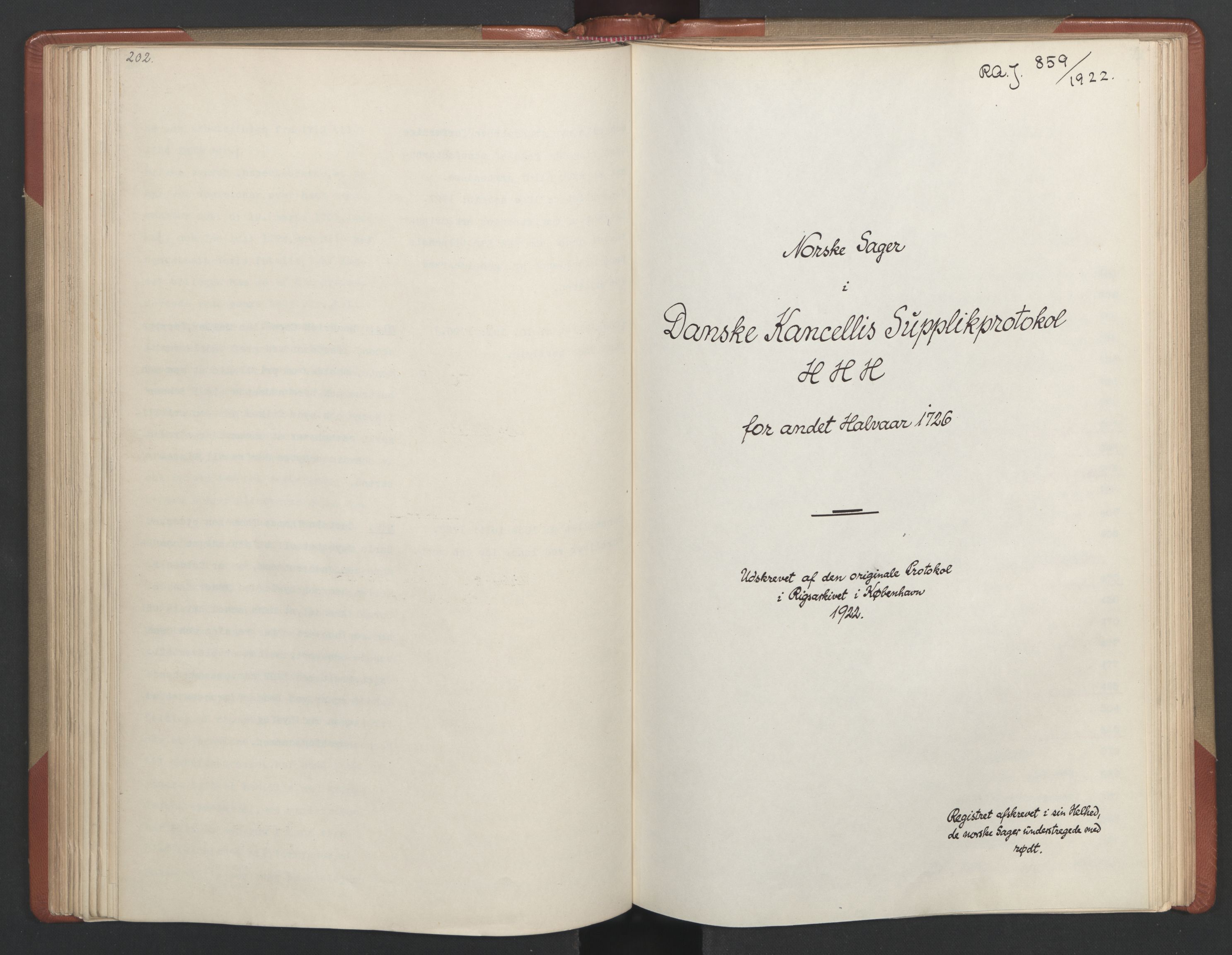 Avskriftsamlingen, RA/EA-4022/F/Fa/L0089: Supplikker, 1726, p. 108