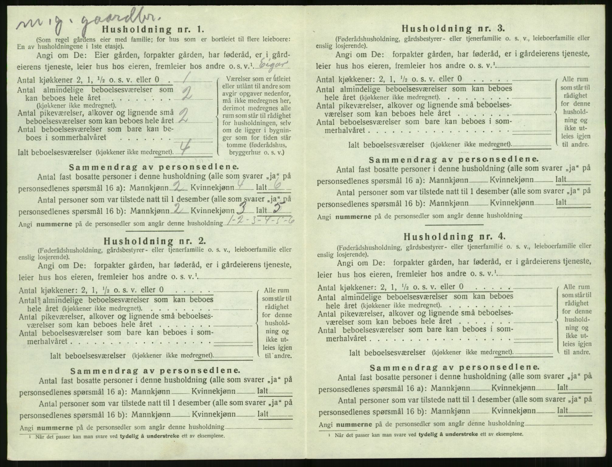 SAT, 1920 census for Stordal, 1920, p. 179