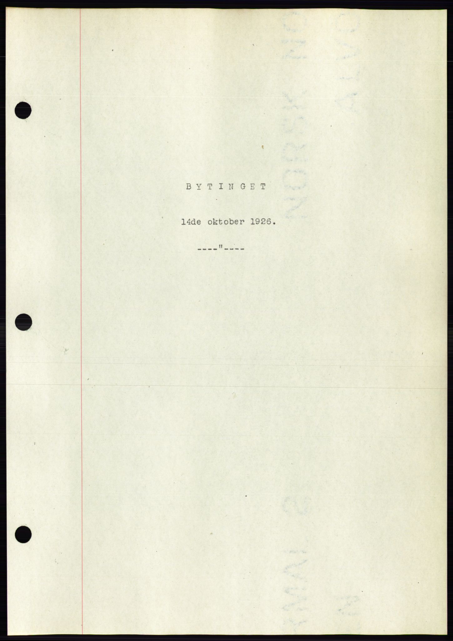 Ålesund byfogd, AV/SAT-A-4384: Mortgage book no. 21, 1926-1927, Deed date: 14.10.1926