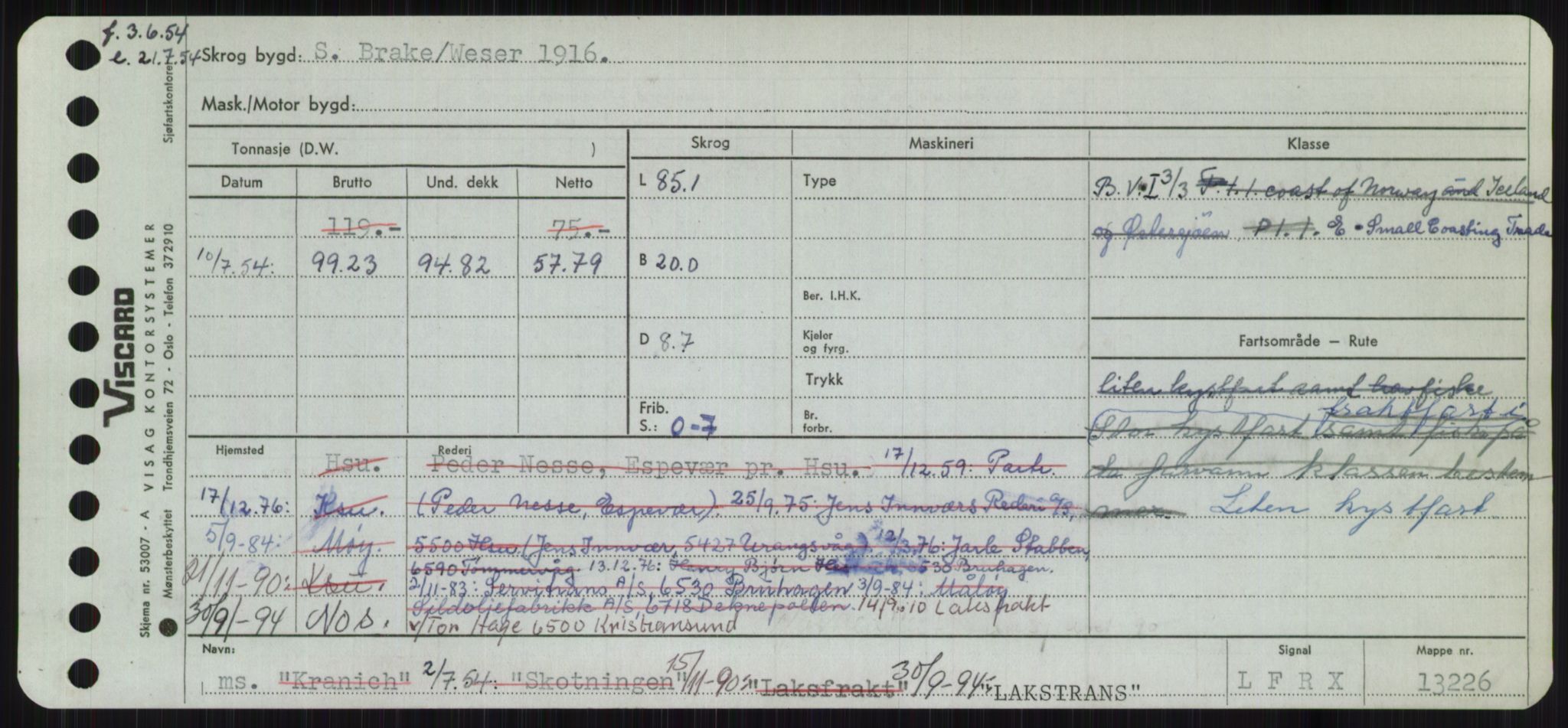 Sjøfartsdirektoratet med forløpere, Skipsmålingen, RA/S-1627/H/Ha/L0003/0002: Fartøy, Hilm-Mar / Fartøy, Kom-Mar, p. 279