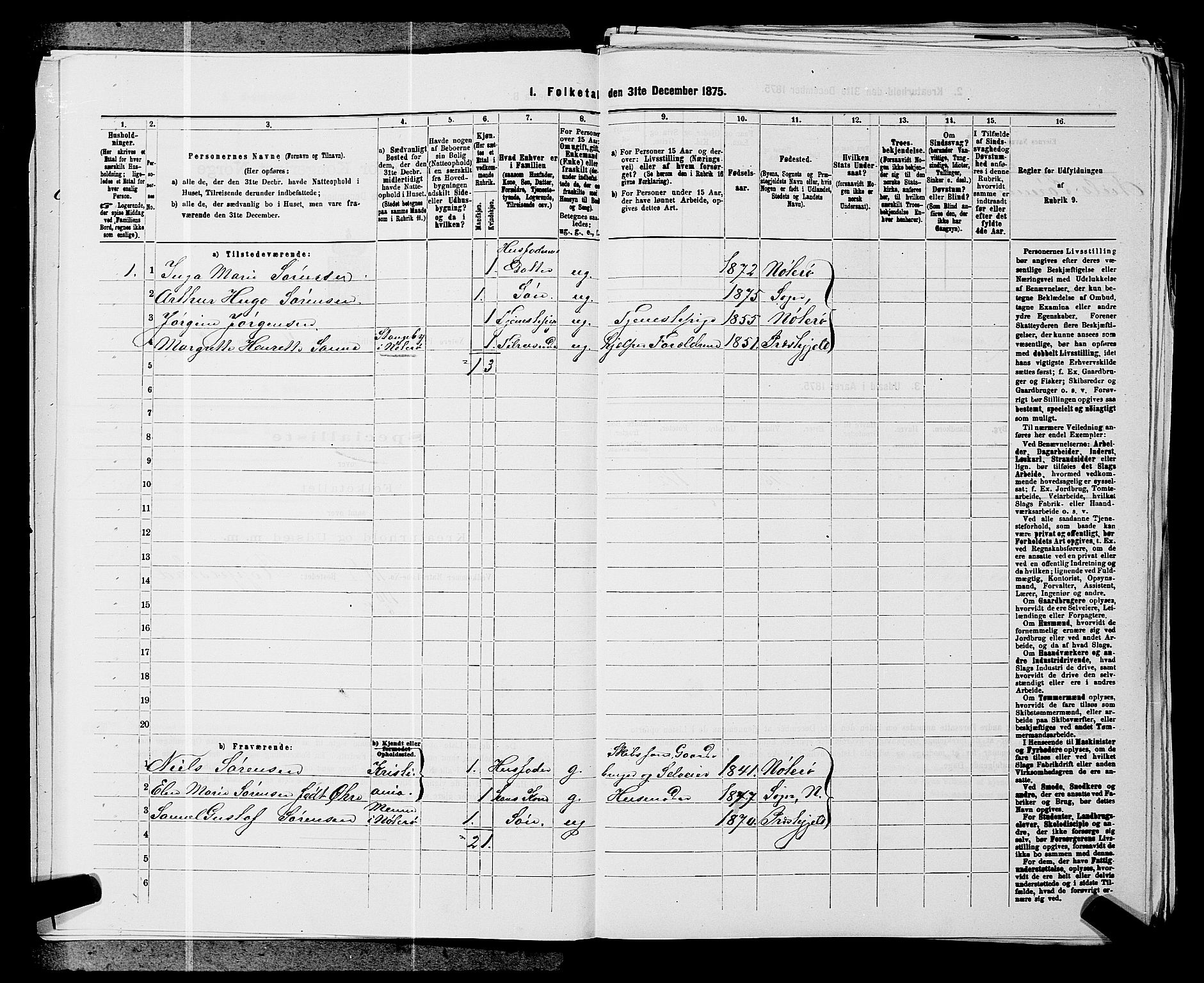 SAKO, 1875 census for 0722P Nøtterøy, 1875, p. 812