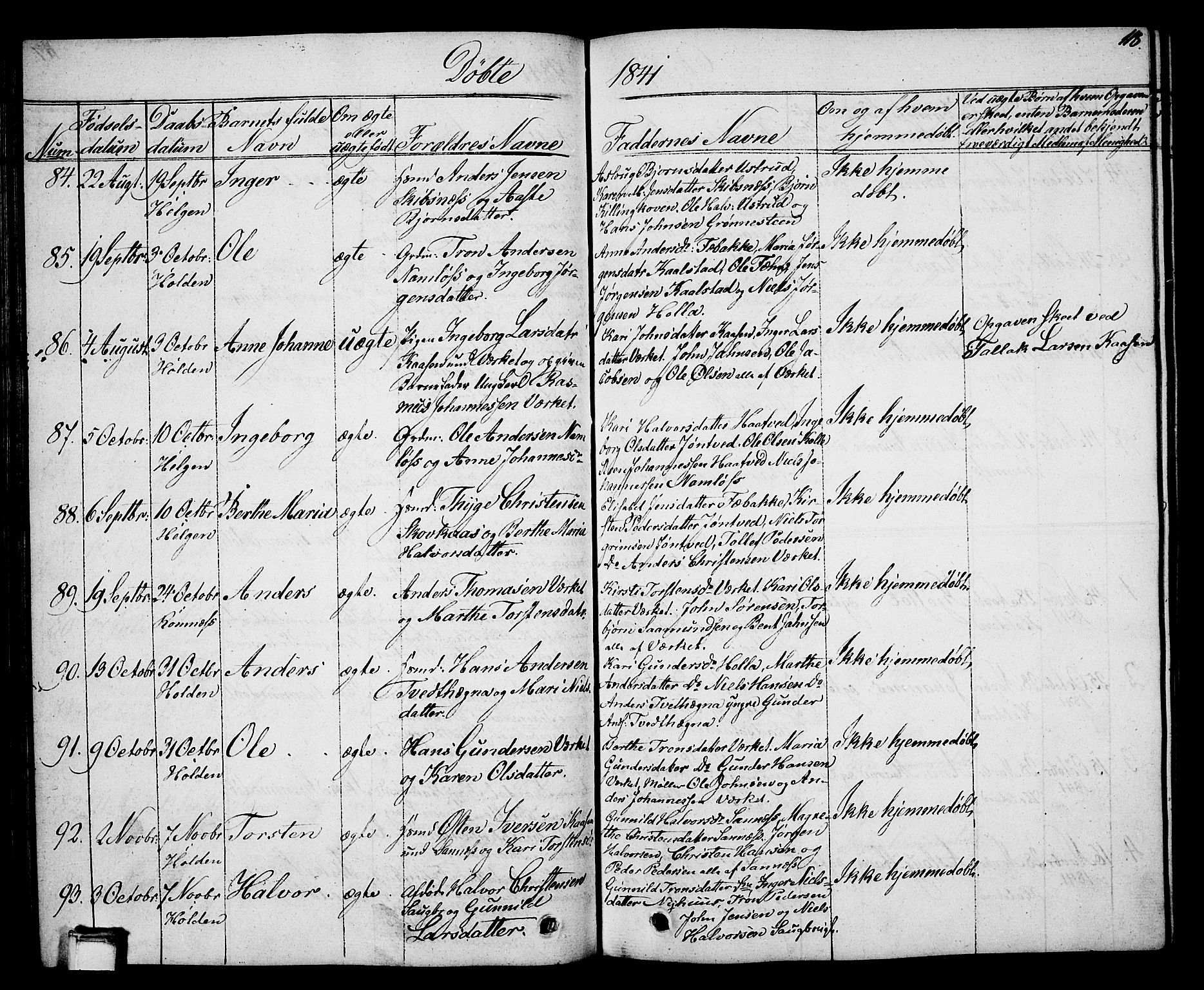 Holla kirkebøker, AV/SAKO-A-272/G/Ga/L0002: Parish register (copy) no. I 2, 1830-1848, p. 118